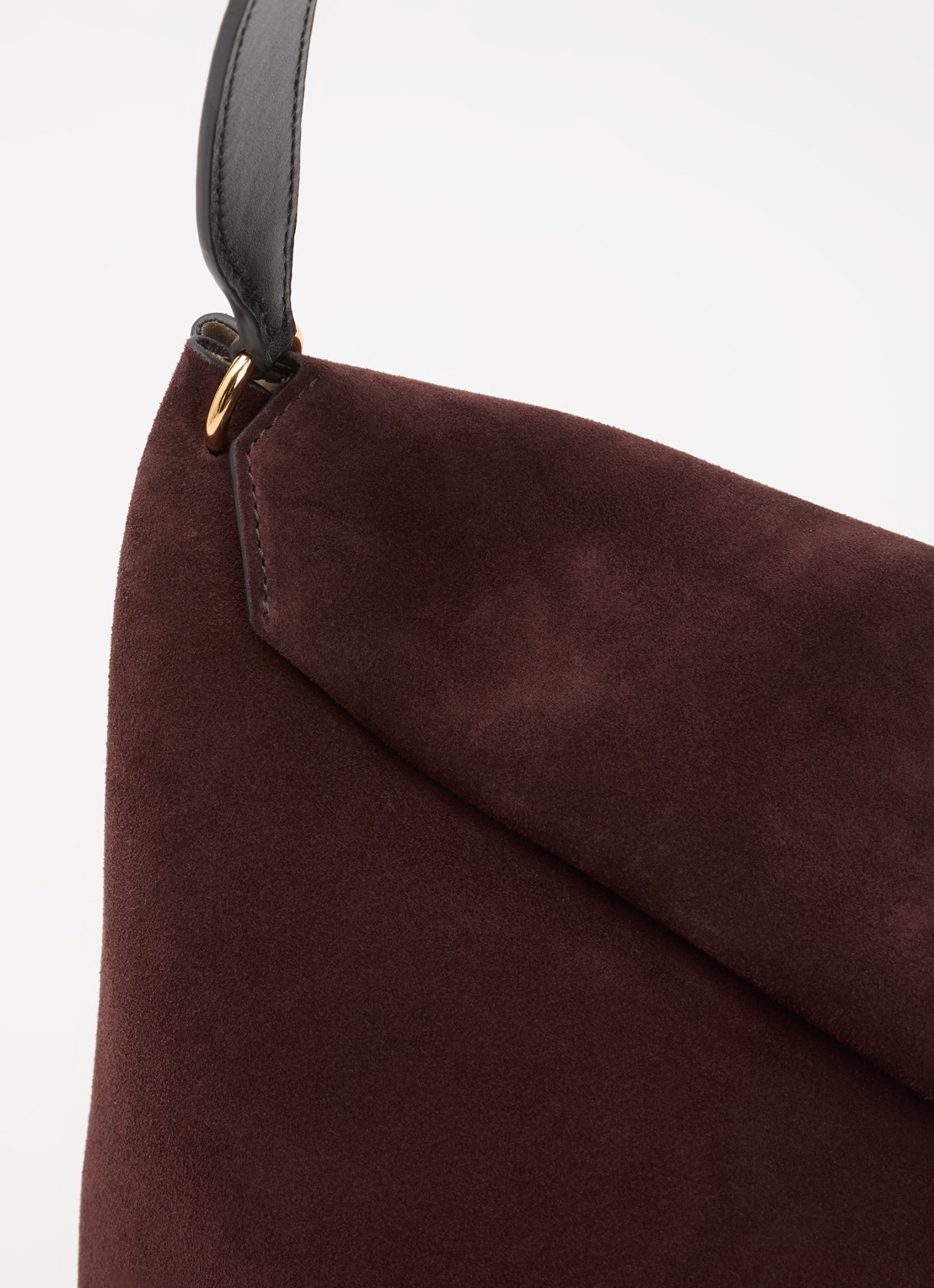 Wandler Penelope Tote schoudertas van kalfssuède - detail 3 bordeauxrood