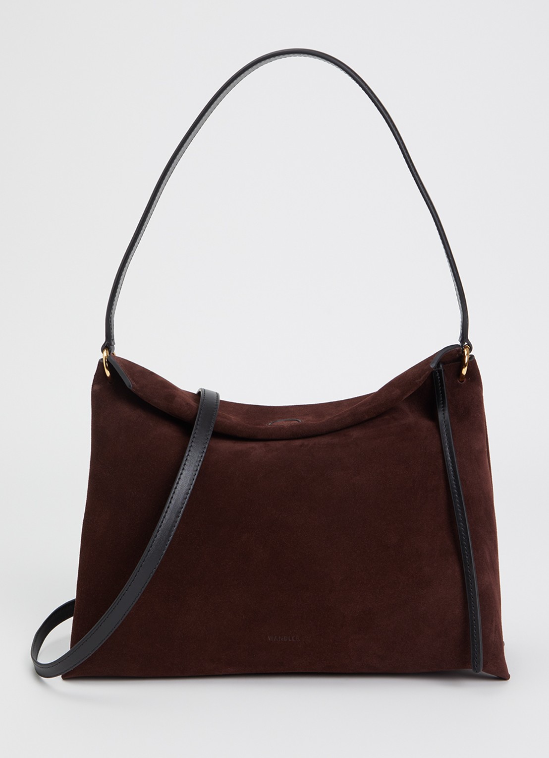 Wandler Penelope Tote Small schoudertas van kalfssuède - voorkant bordeauxrood