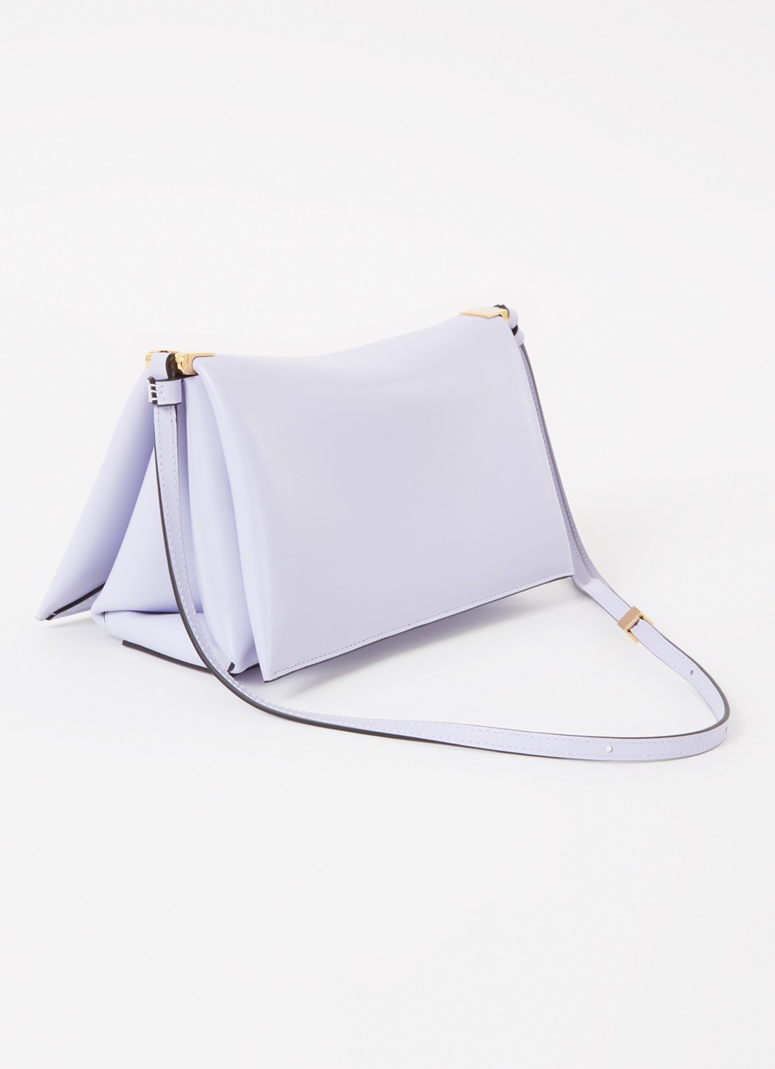 Wandler Uma Baguette crossbodytas van kalfsleer - achterkant 4 lila