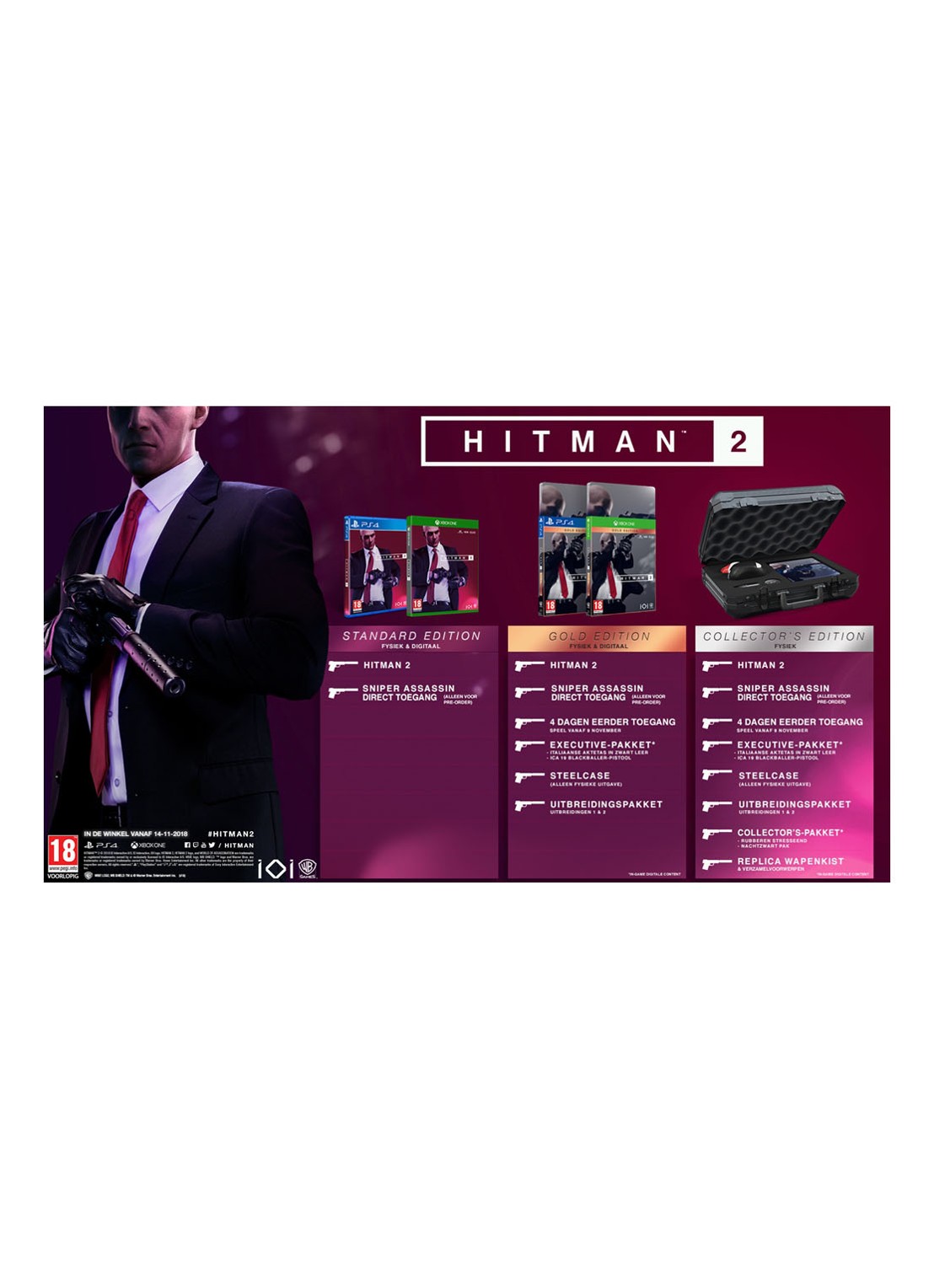 Warner Bros Hitman 2 Game - PS4 - voorkant 7 undefined