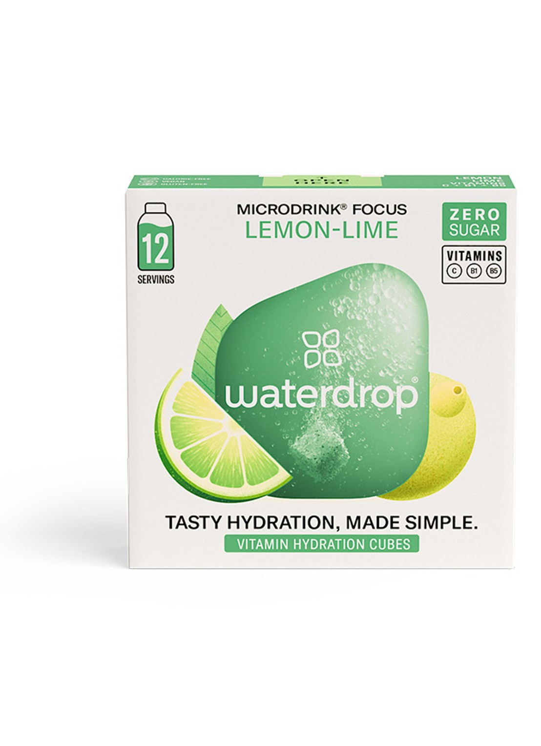 waterdrop Focus Microdrink smaaktablet 12 stuks - voorkant groen