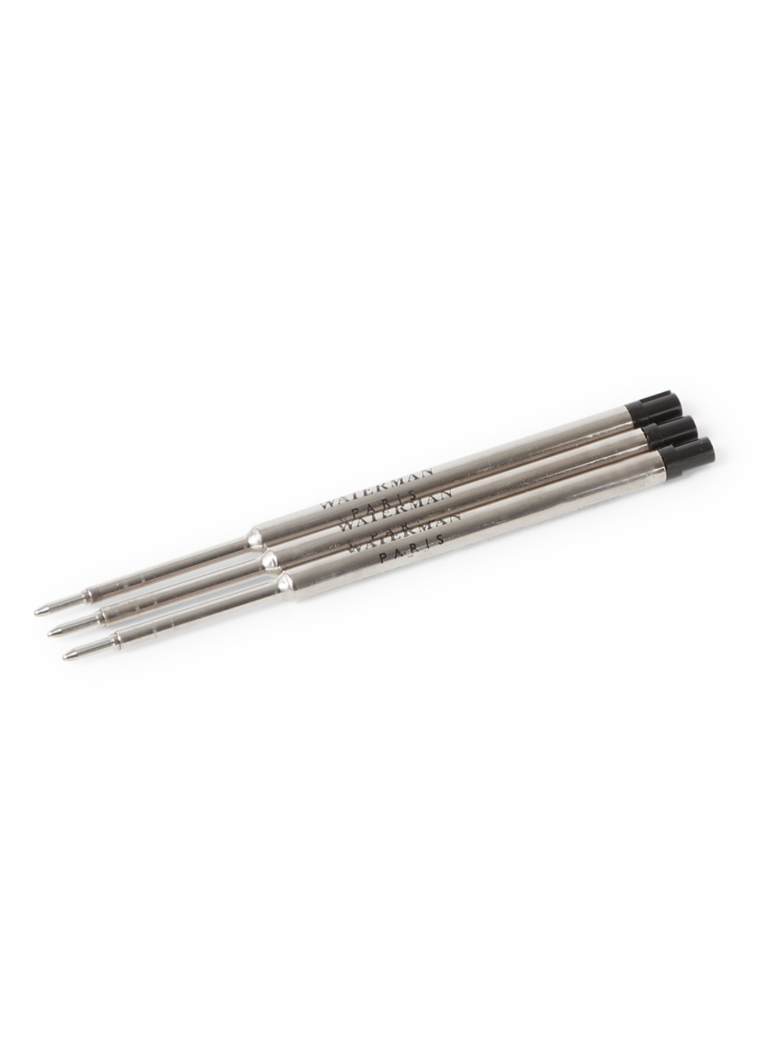 Waterman Balpen vulling medium zwart set van 3 - voorkant zwart