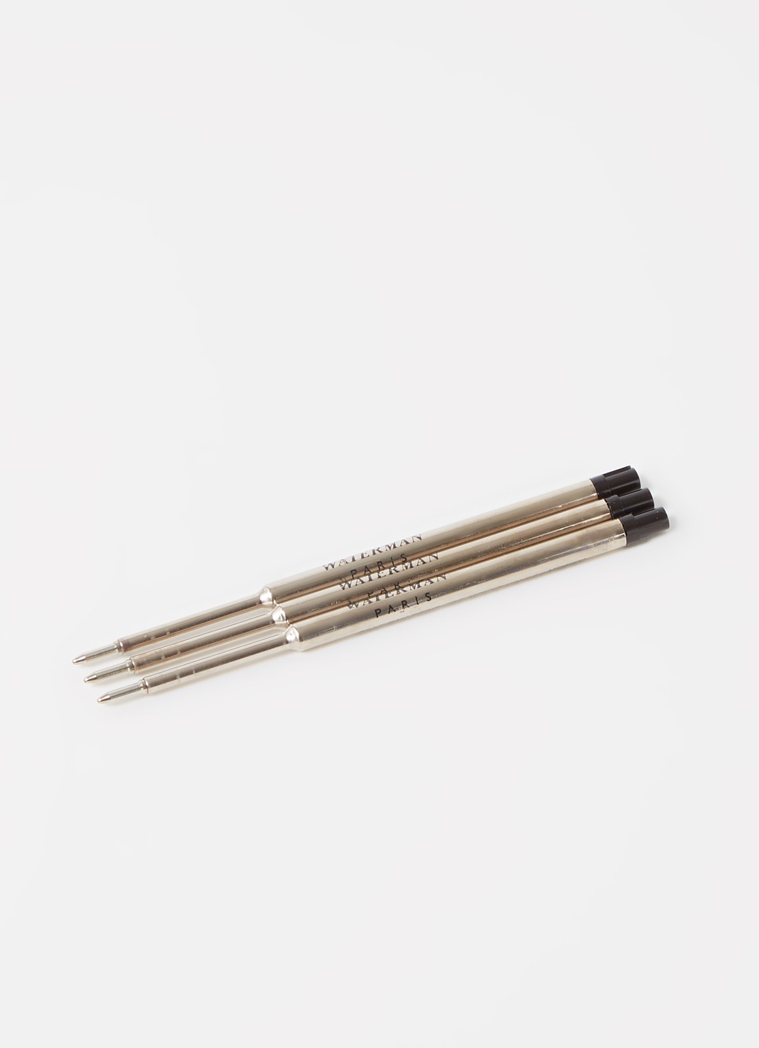 Waterman Balpen vulling medium zwart set van 3 - voorkant 2 zwart