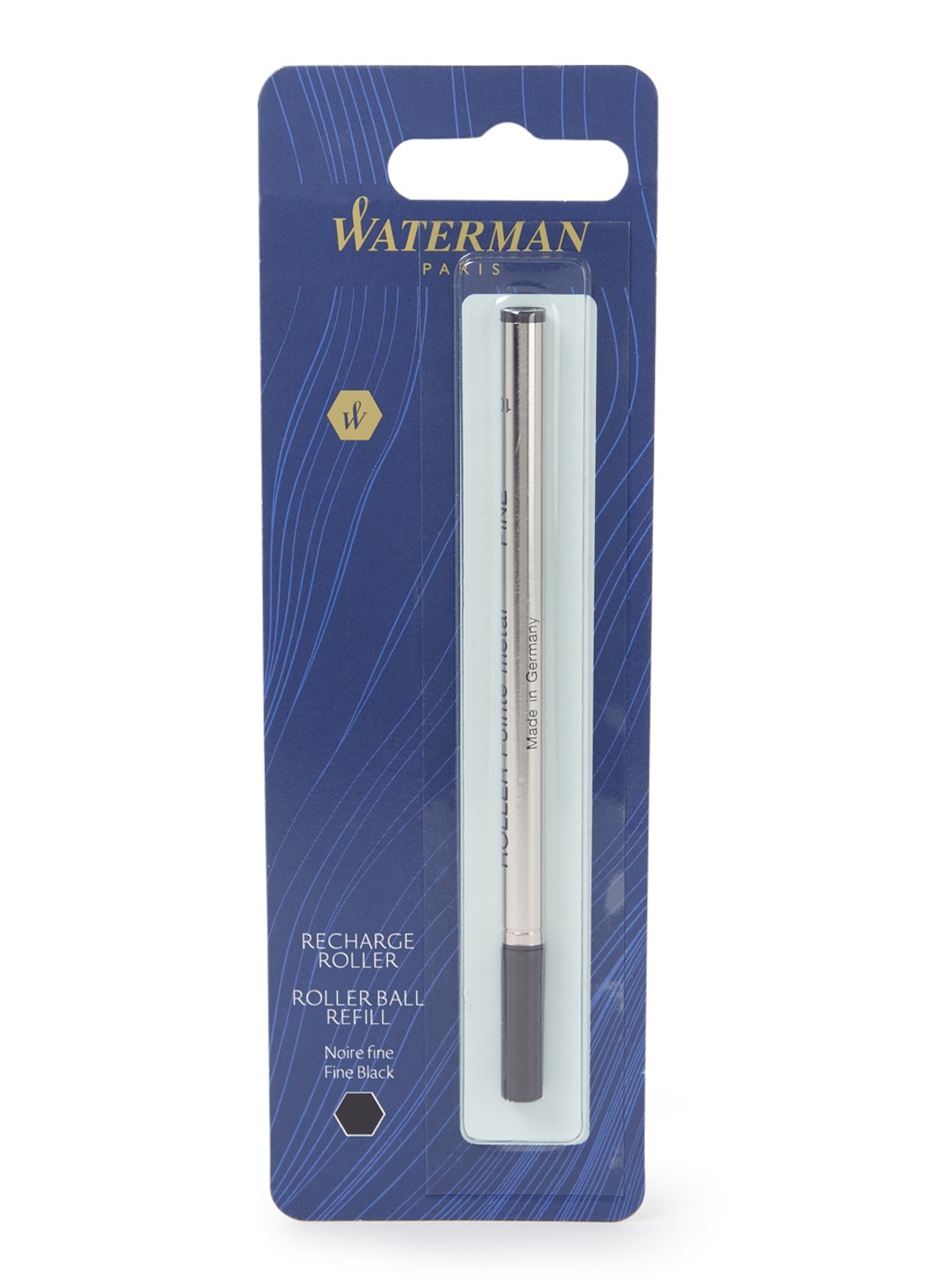 Waterman Rollerpenvulling Waterman F Zw - voorkant zwart