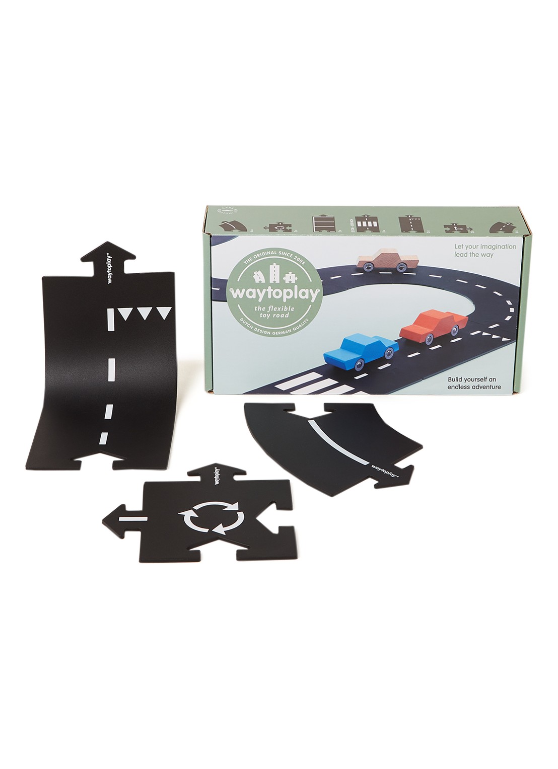 Waytoplay Highway speelgoed 24-delig - voorkant zwart
