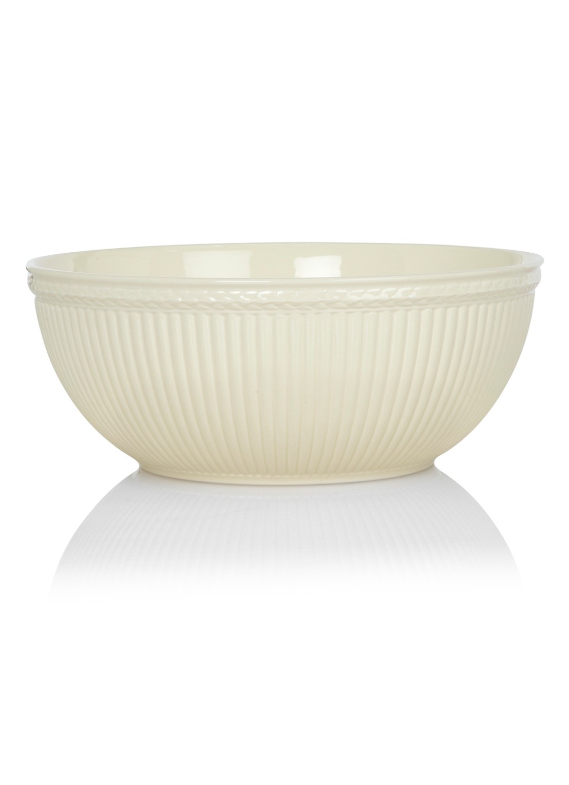 Wedgwood Edme saladeschaal 25 cm - voorkant 2 creme