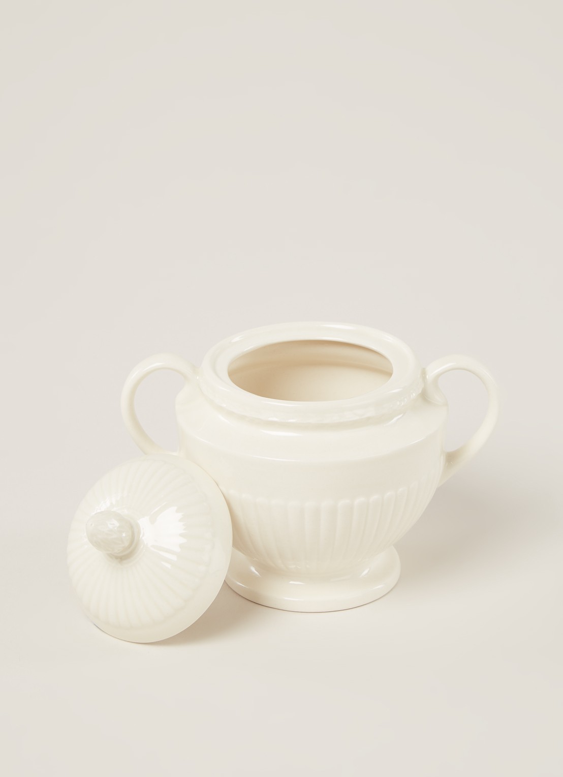 Wedgwood Edme suikerpot - detail 3 gebroken wit