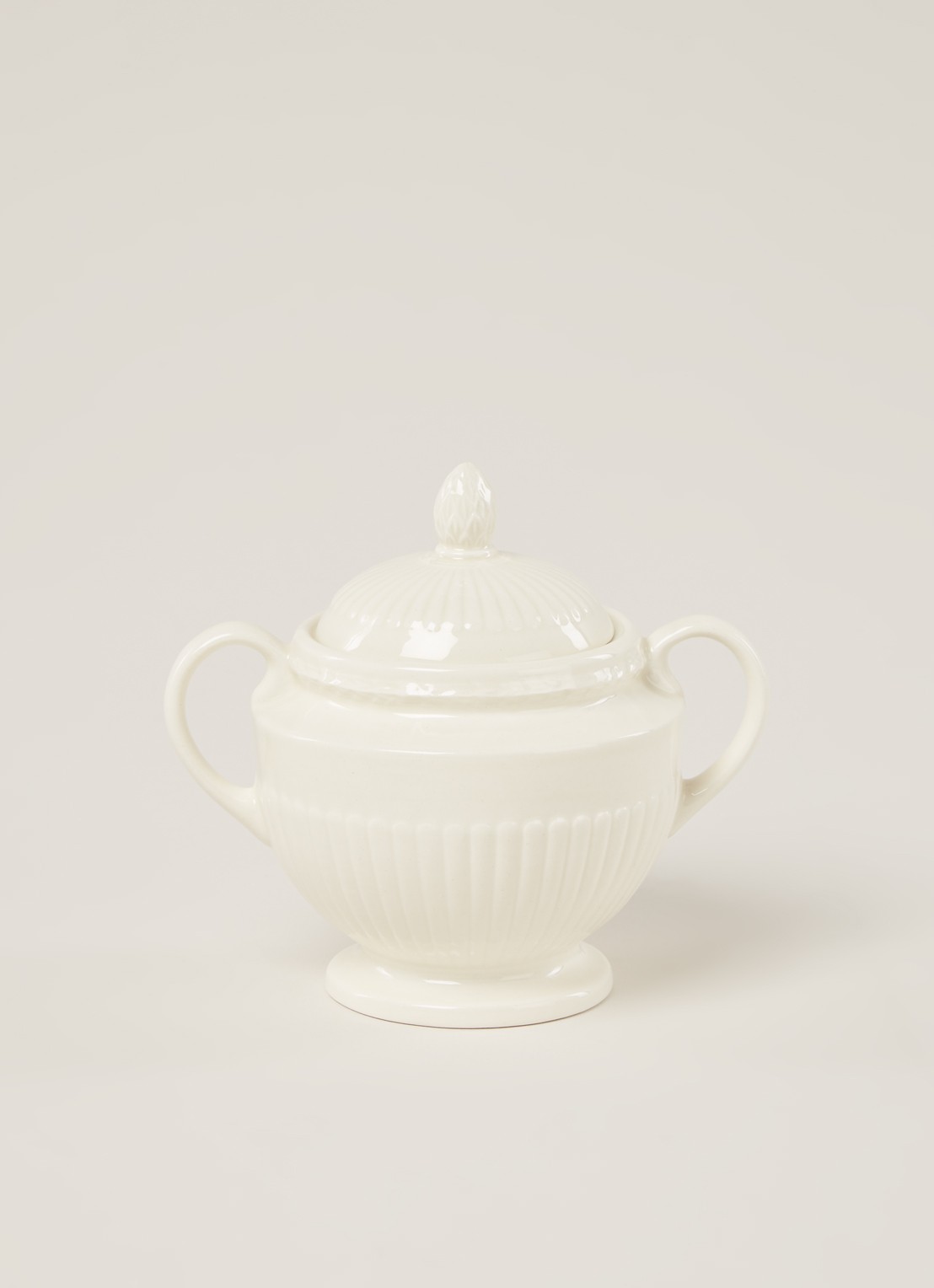 Wedgwood Edme suikerpot - voorkant 2 gebroken wit