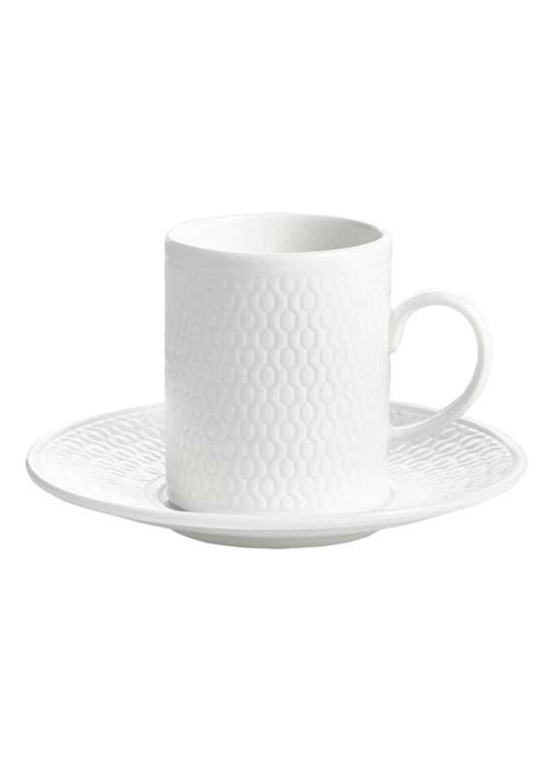 Wedgwood Gio espressokop & schotel 7 cl - voorkant 3 gebroken wit