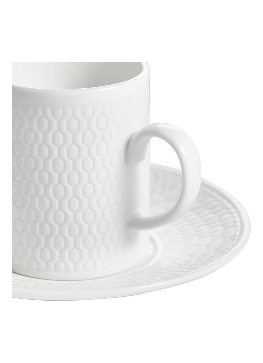 Wedgwood Gio espressokop & schotel 7 cl - voorkant 4 gebroken wit