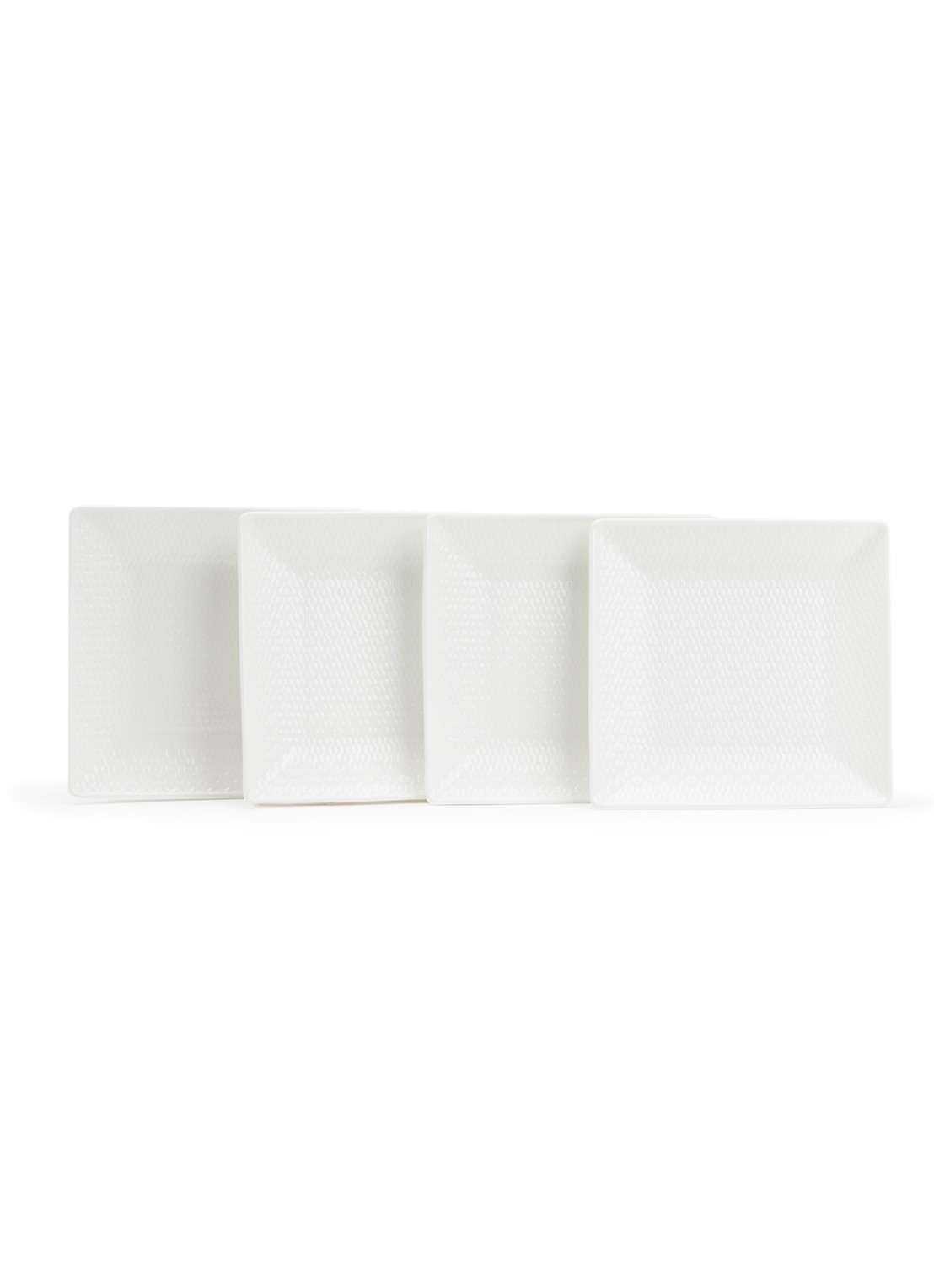 Wedgwood Gio gebaksbordje 14,5 cm set van 4 - voorkant wit