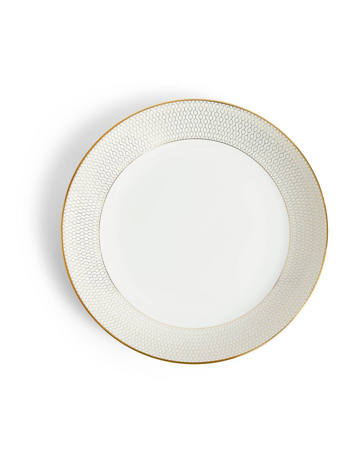 Wedgwood Gio Gold diep bord 22 cm - voorkant 4 gebroken wit