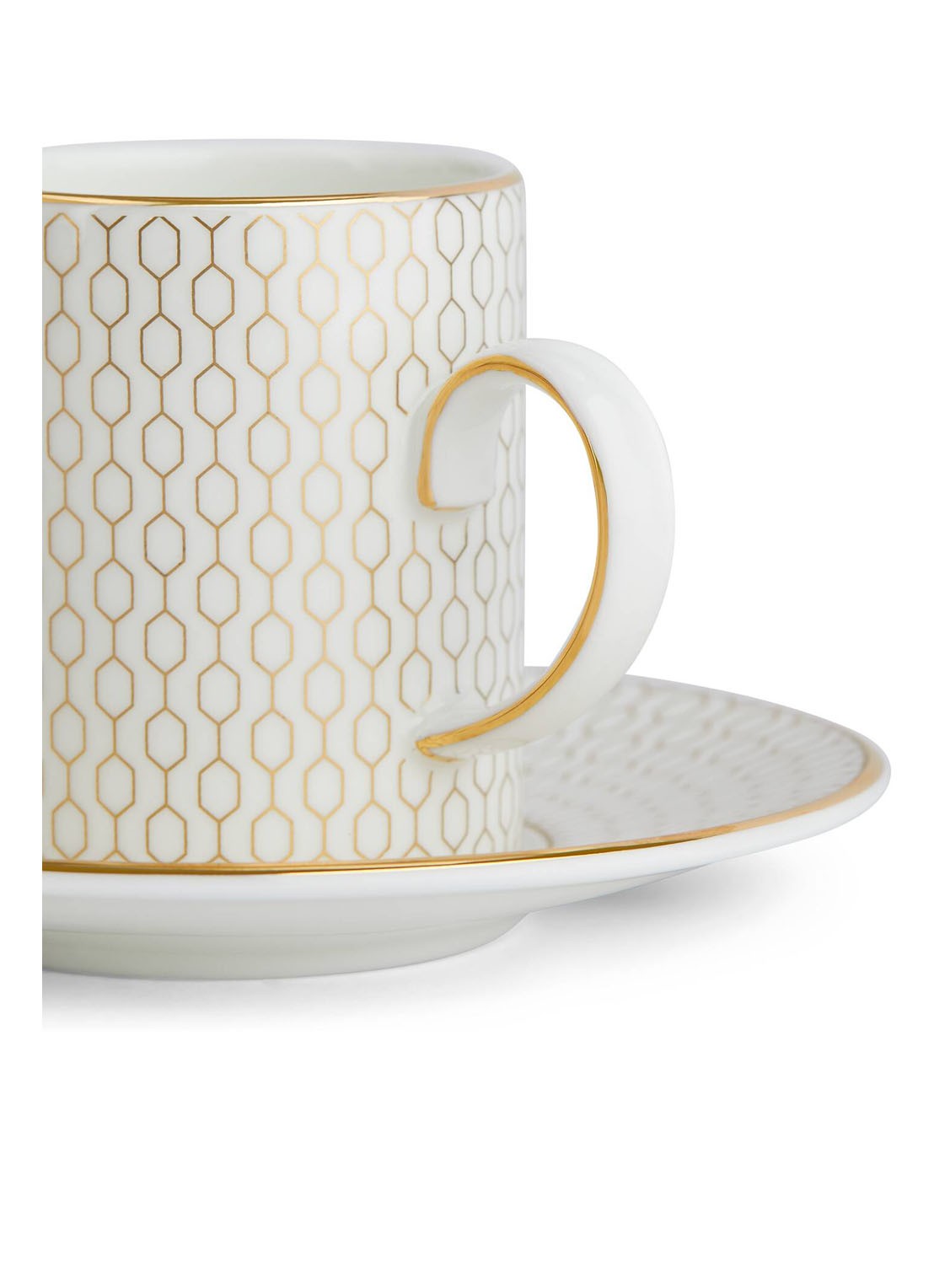 Wedgwood Gio Gold espressokopje met schotel 7,3 cl  - detail 3 gebroken wit