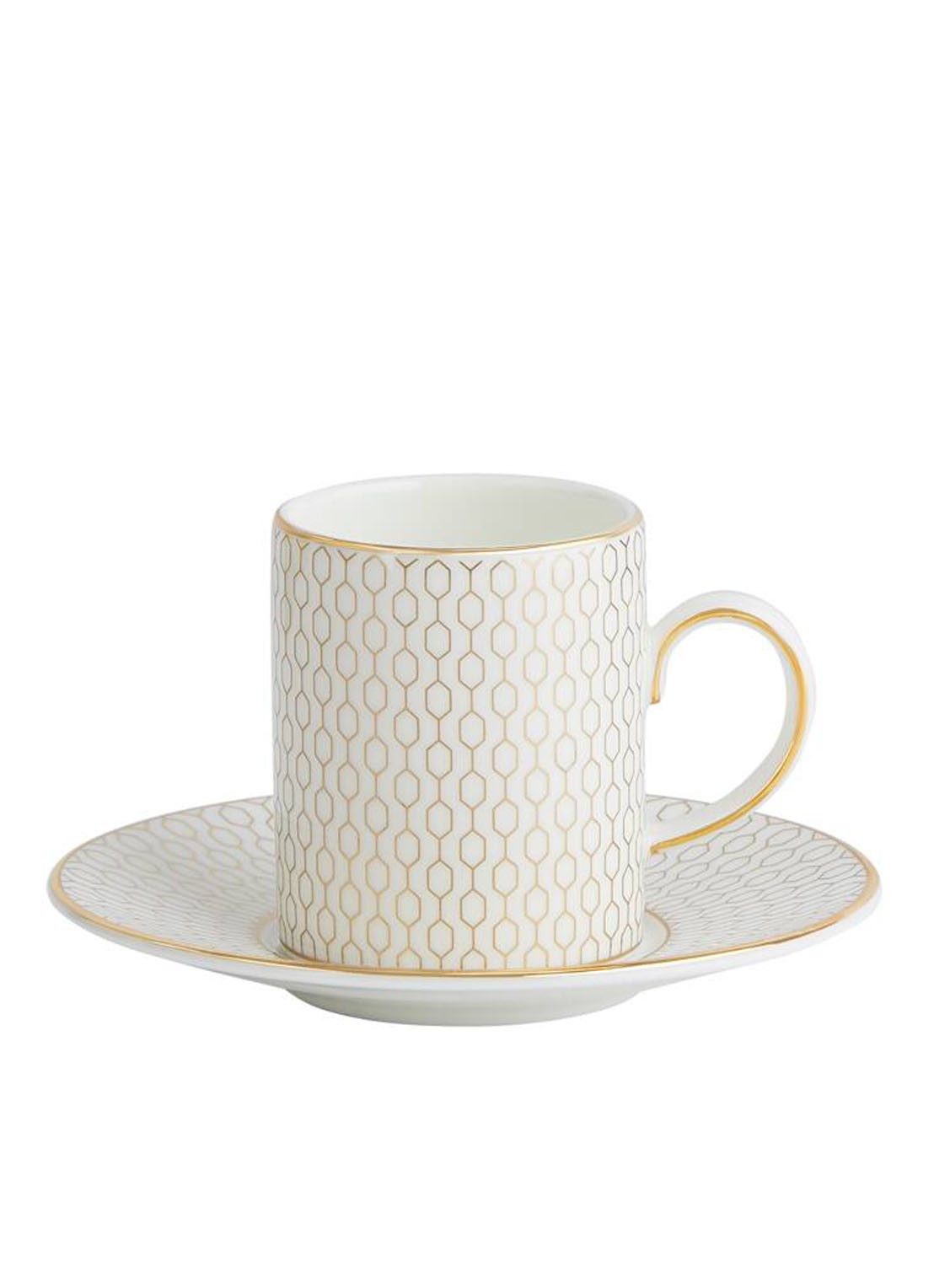 Wedgwood Gio Gold espressokopje met schotel 7,3 cl  - detail 5 gebroken wit
