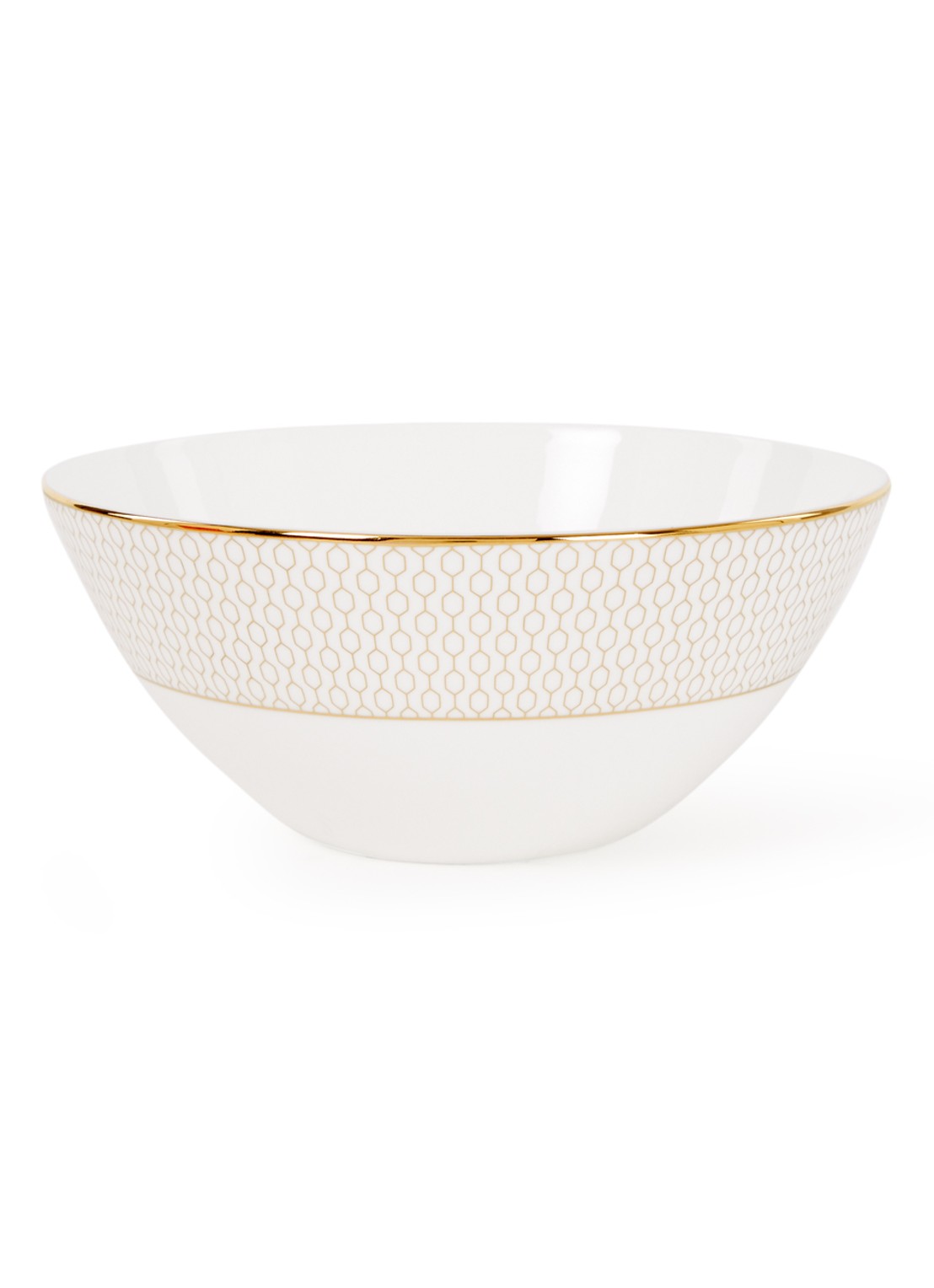 Wedgwood Gio Gold kom 19,5 cm - voorkant wit