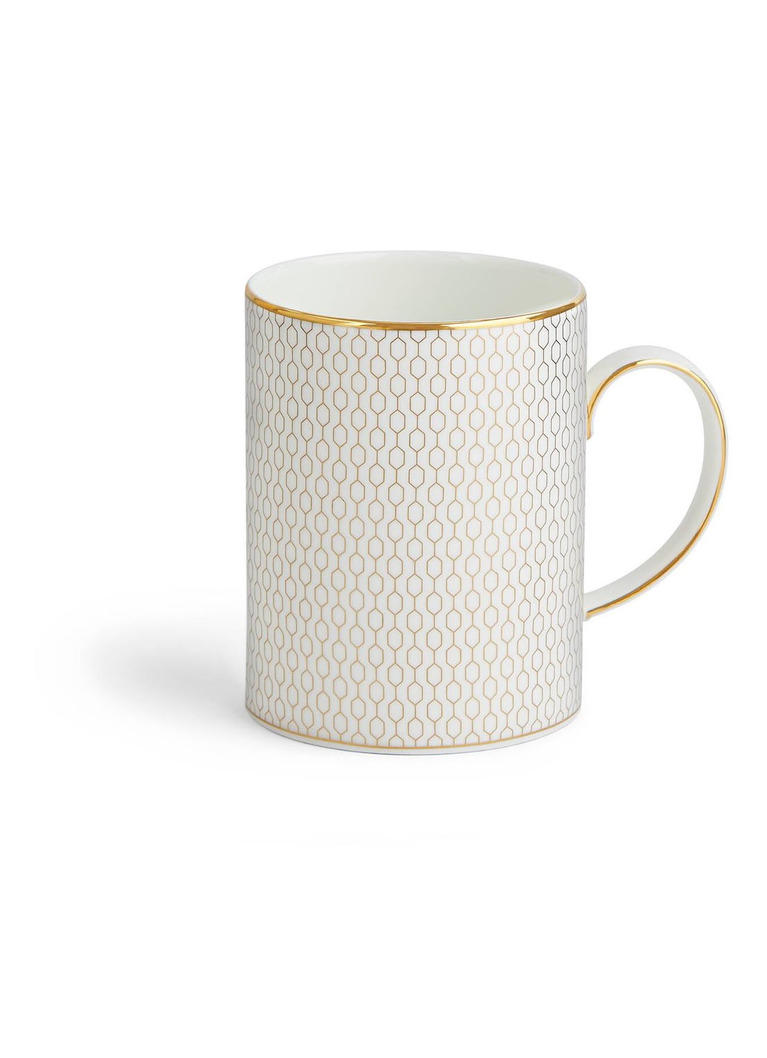 Wedgwood Gio Gold kopje 34 cl - voorkant 3 gebroken wit