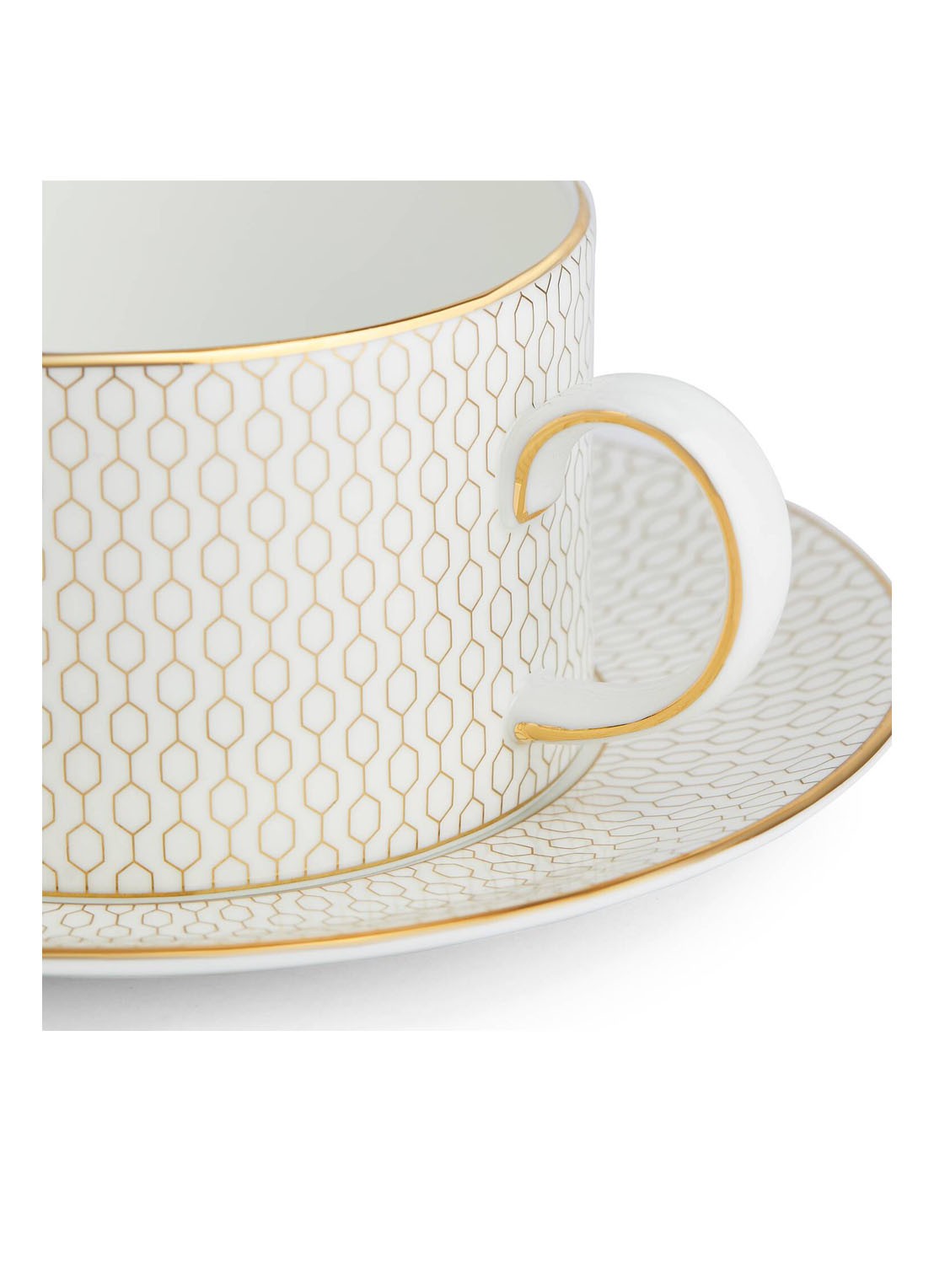 Wedgwood Gio Gold kopje met schotel 18 cl - detail 2 gebroken wit