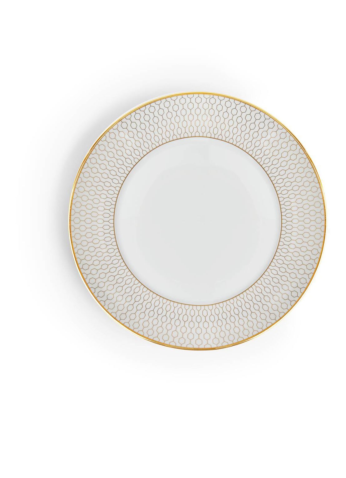 Wedgwood Gio Gold ontbijtbord 17 cm - voorkant wit
