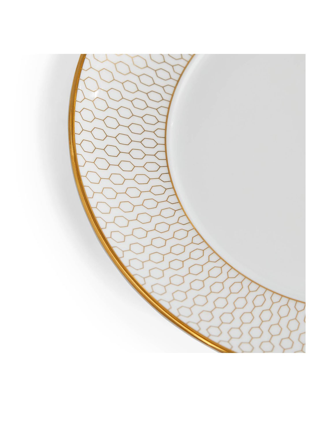 Wedgwood Gio Gold ontbijtbord 17 cm - voorkant 2 wit