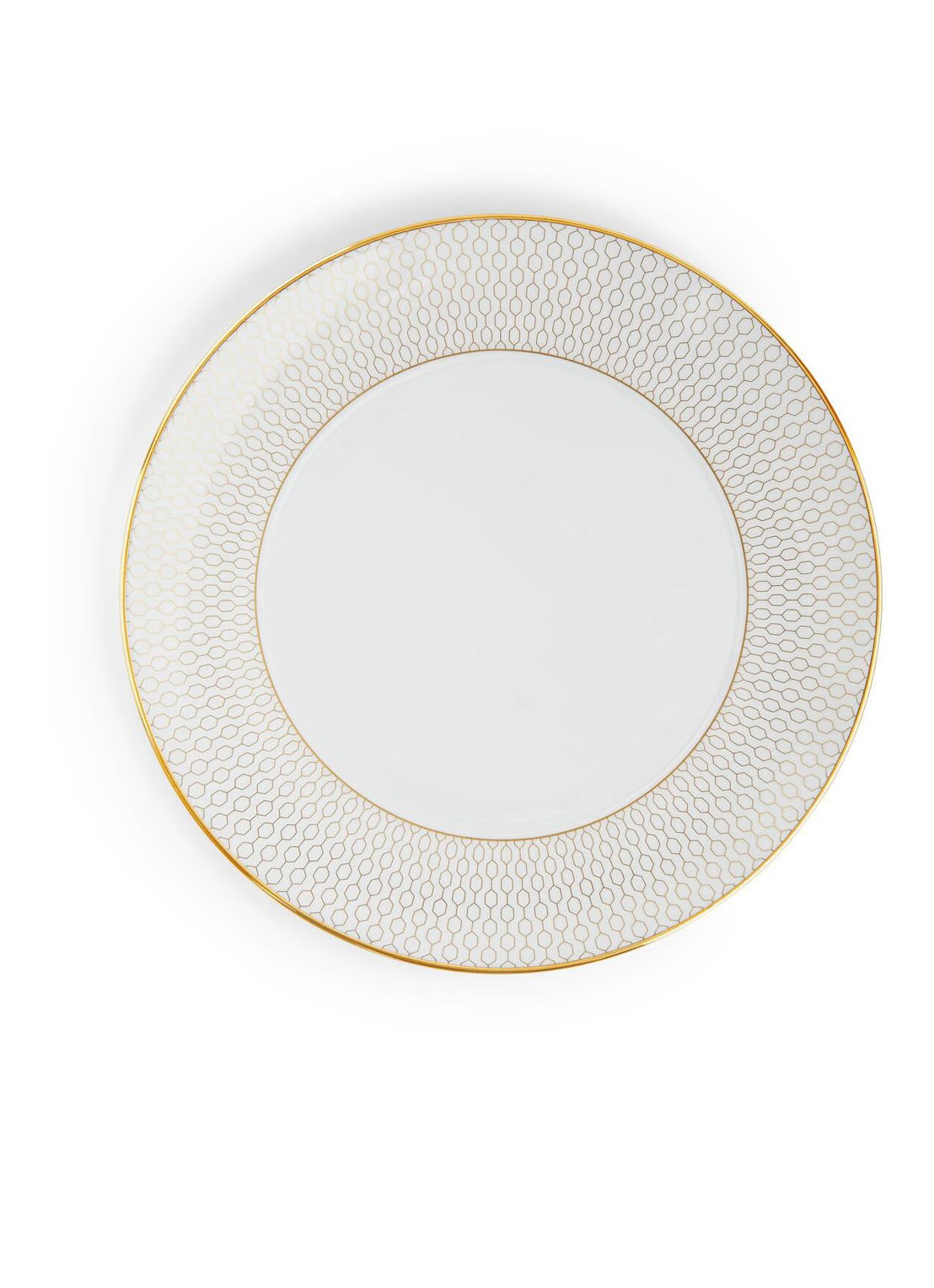 Wedgwood Gio Gold ontbijtbord 20 cm - voorkant 3 gebroken wit