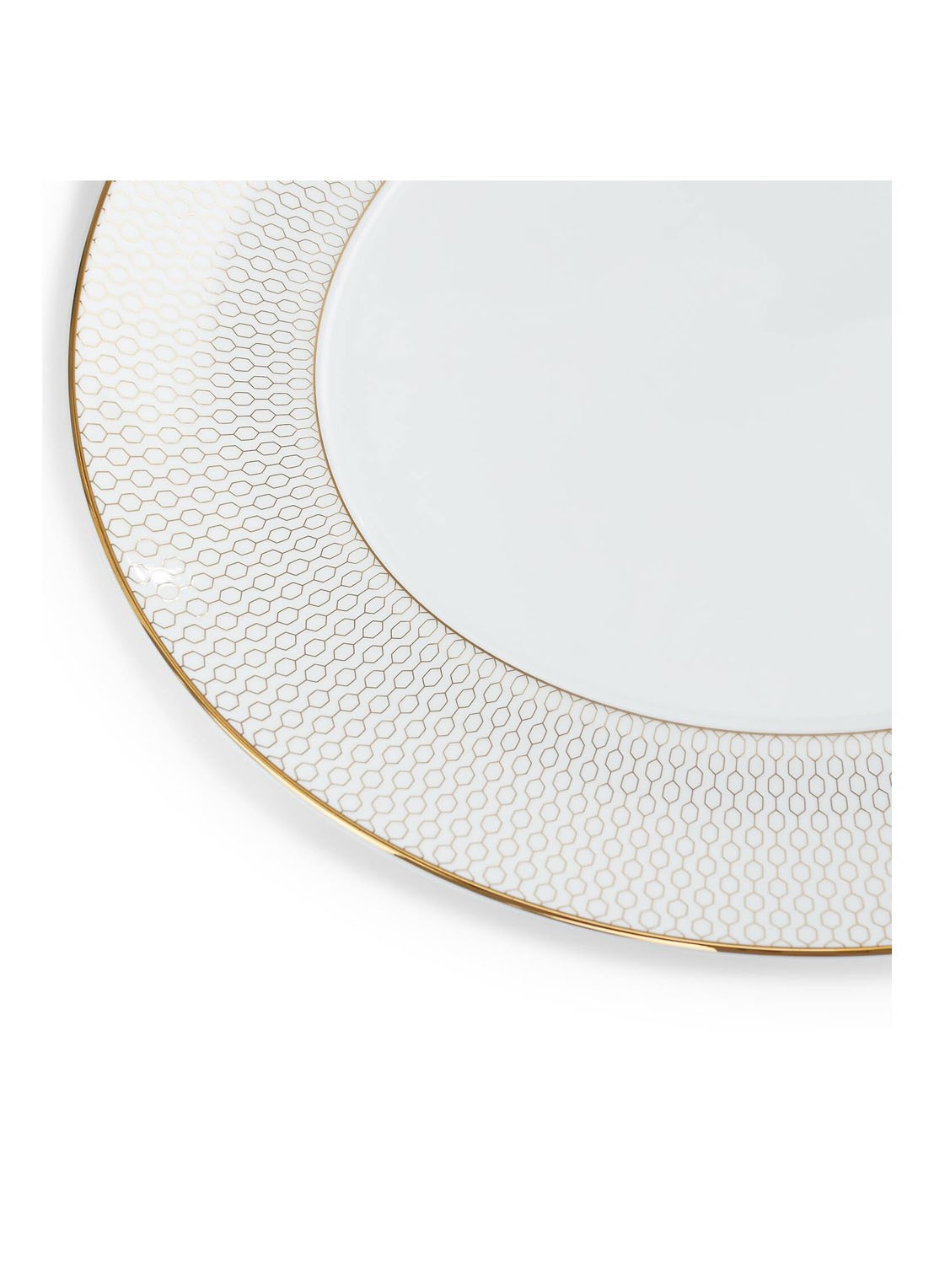 Wedgwood Gio Gold ovale serveerschaal 33 cm - voorkant 4 wit