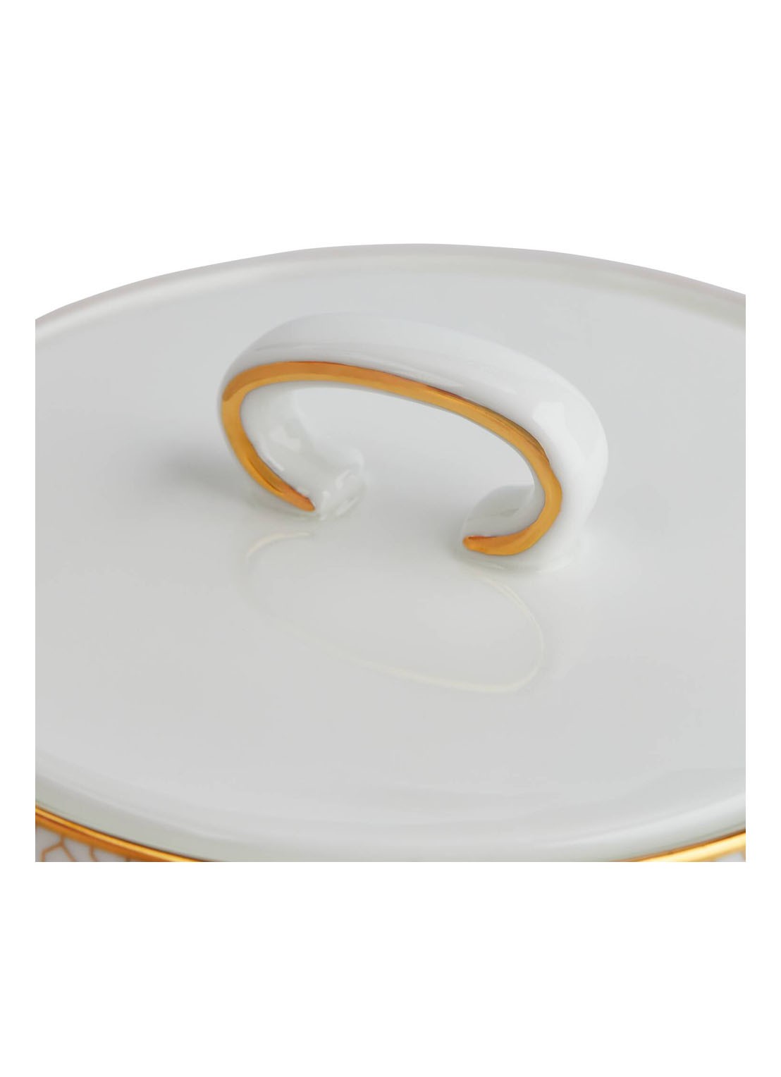 Wedgwood Gio Gold suikerpot en melkkan 2-delig - voorkant 2 wit