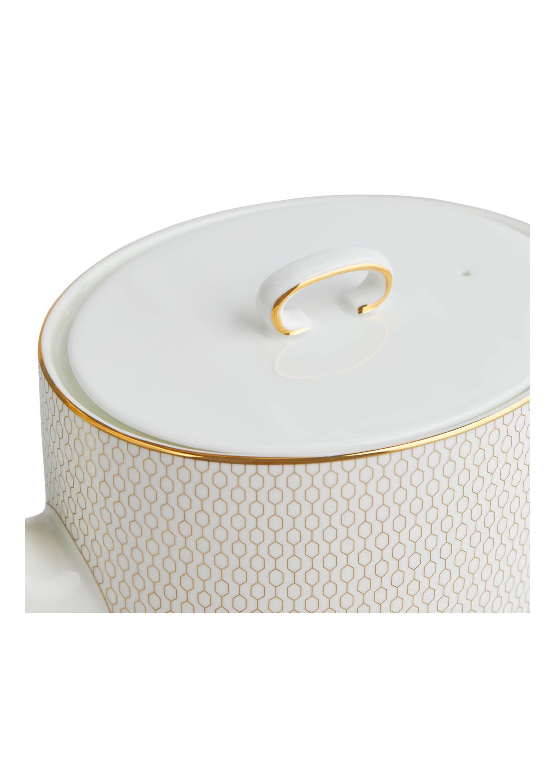 Wedgwood Gio Gold theepot 1 liter - voorkant 2 wit