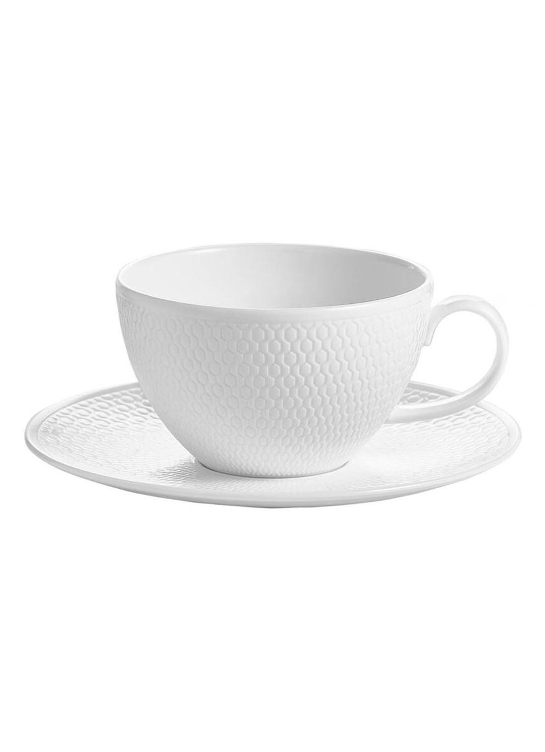Wedgwood Gio kop en schotel 26 cl - voorkant 3 wit