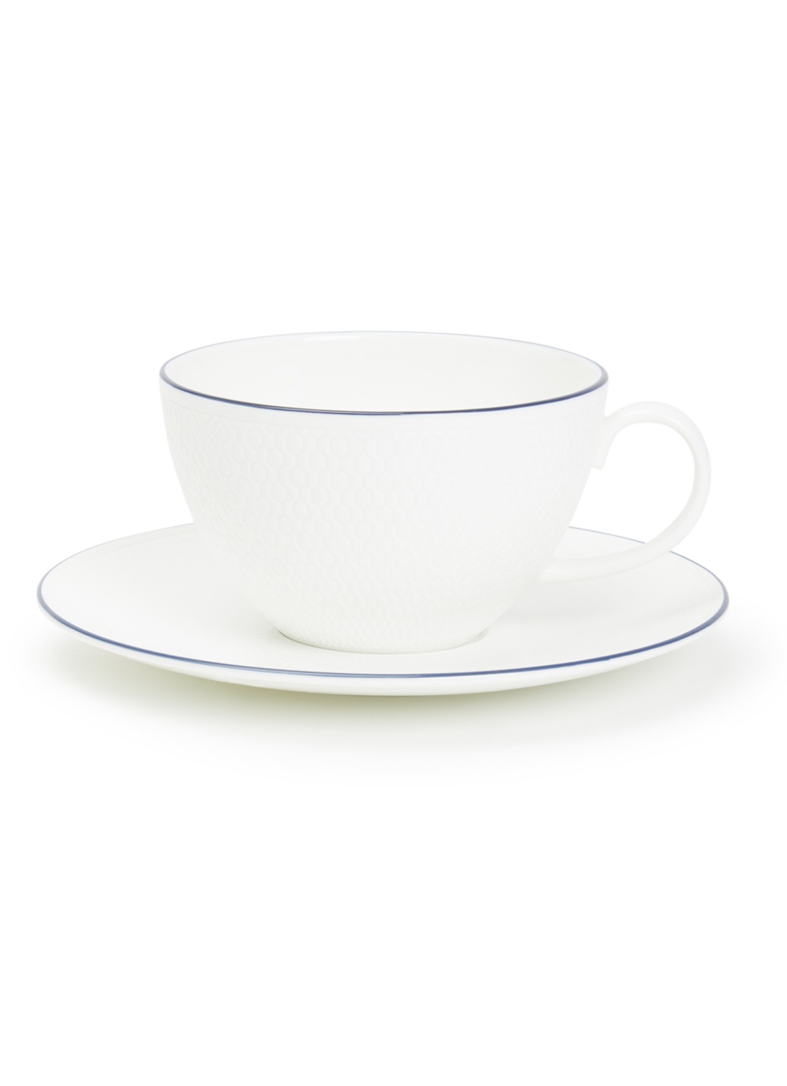 Wedgwood Gio kop en schotel 26 cl - voorkant wit