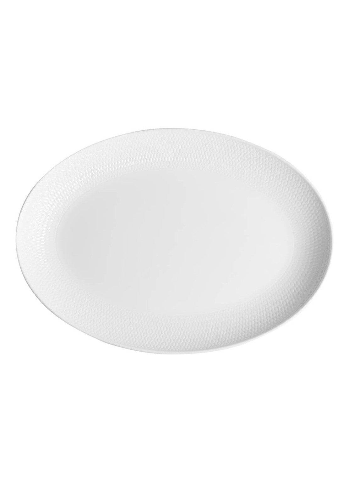 Wedgwood Gio serveerschaal 30 cm  - voorkant gebroken wit