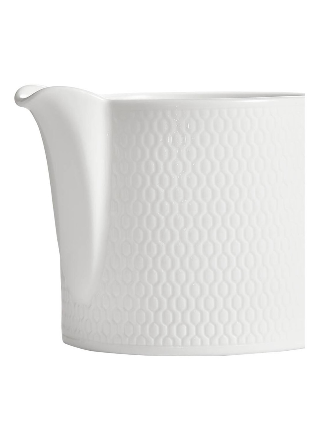 Wedgwood Gio suikerpot en melkkan set van 2 - voorkant 2 gebroken wit