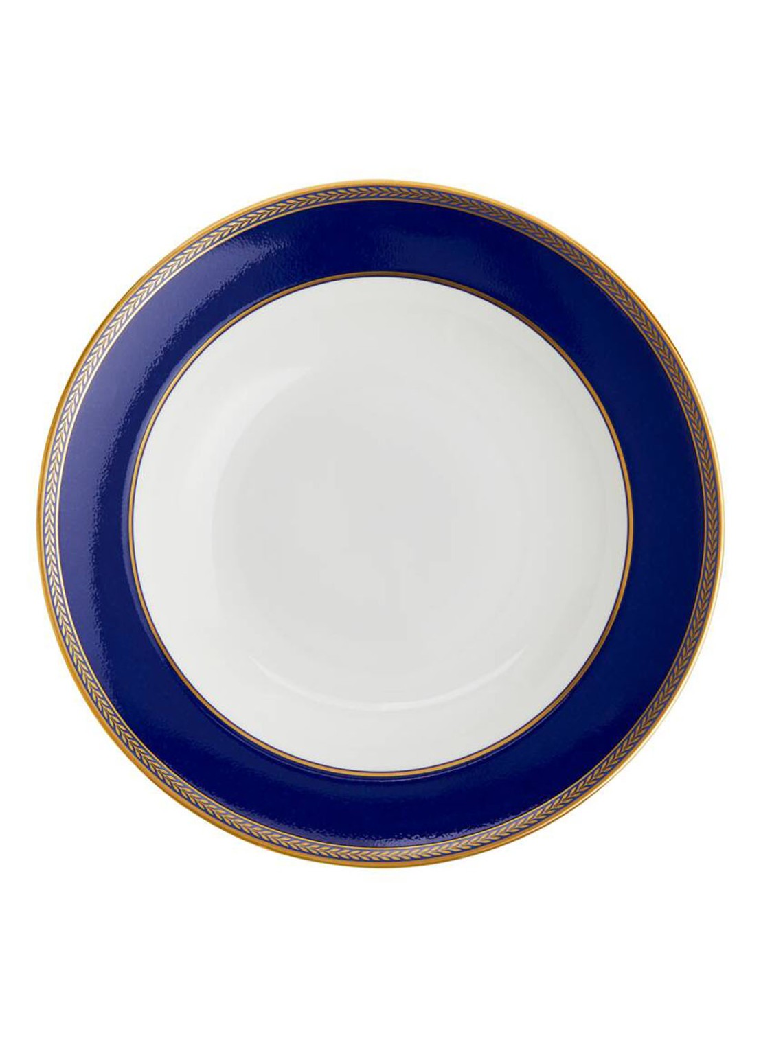 Wedgwood Renaissance Gold diep bord 23 cm - detail kobaltblauw