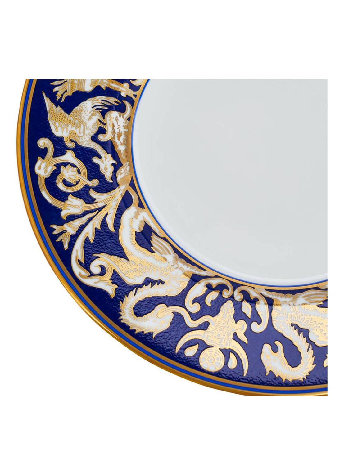Wedgwood Renaissance Gold dinerbord 23 cm - achterkant 5 kobaltblauw