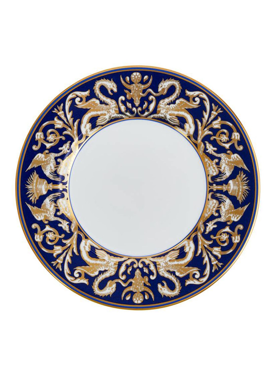 Wedgwood Renaissance Gold dinerbord 23 cm - detail 3 kobaltblauw