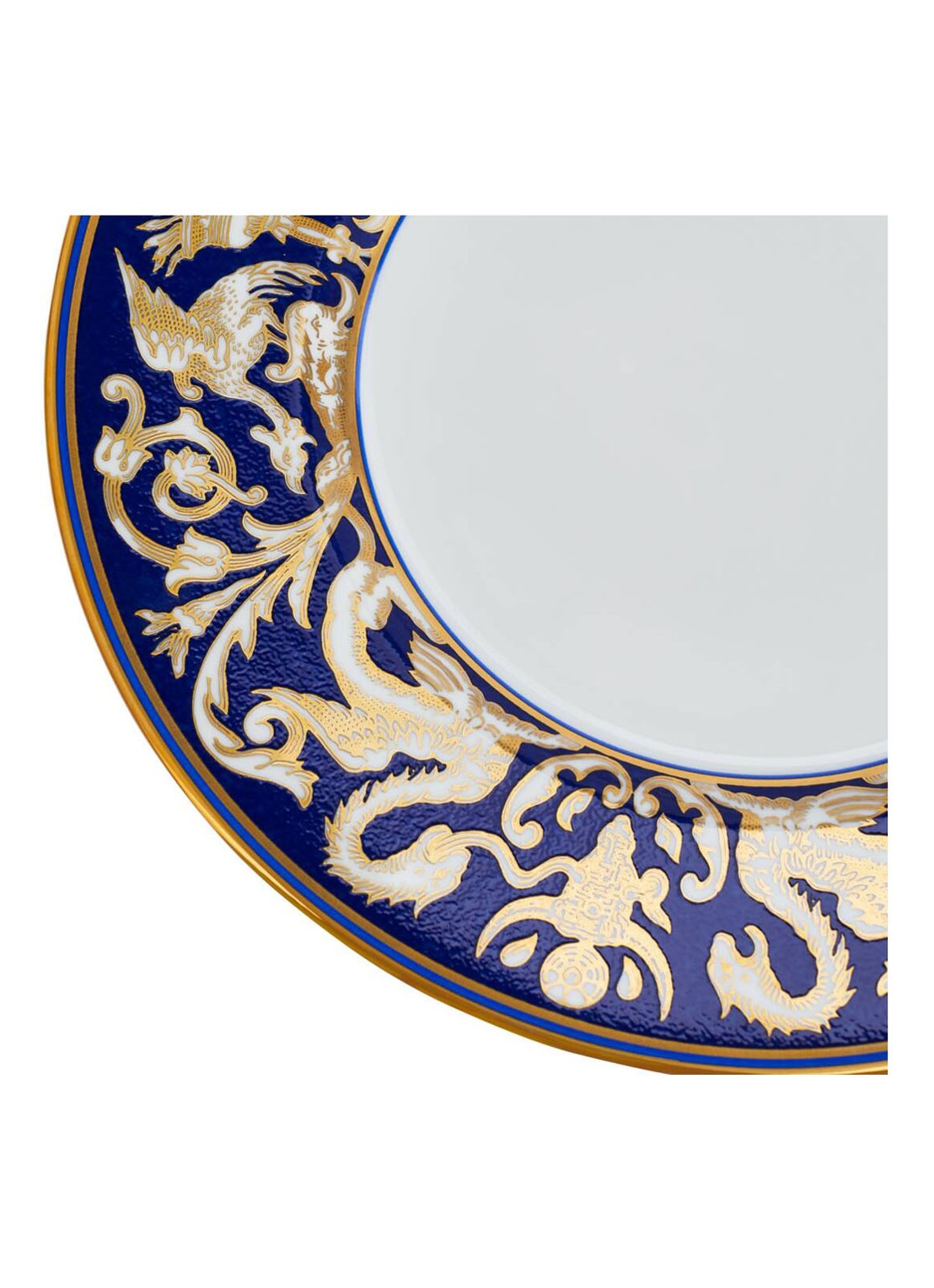 Wedgwood Renaissance Gold dinerbord 23 cm - voorkant 2 kobaltblauw