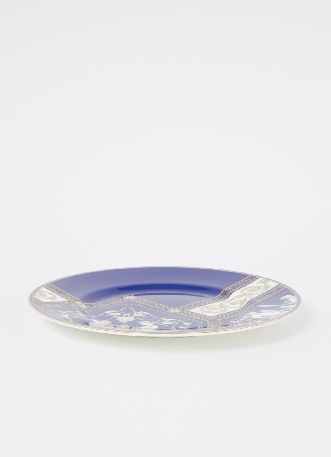 Wedgwood Renaissance Gold dinerbord 23 cm - voorkant 2 donkerblauw