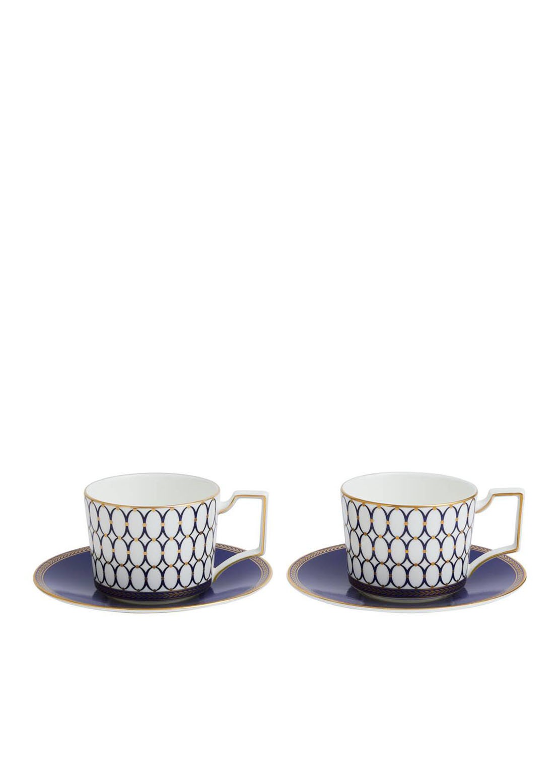 Wedgwood Renaissance Gold kop en schotel 22 cl set van 2 - detail 5 donkerblauw