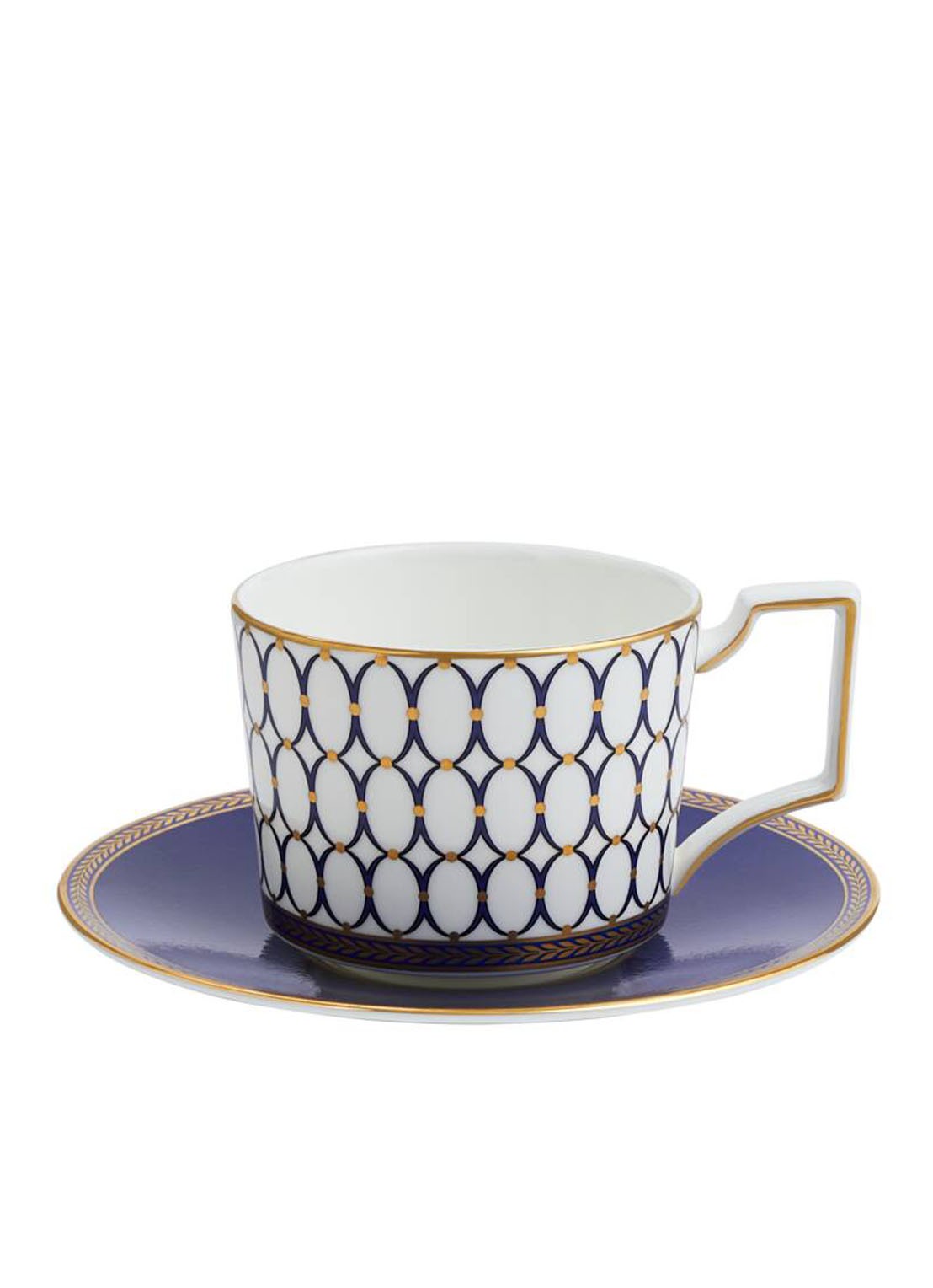 Wedgwood Renaissance Gold kop en schotel 22 cl set van 2 - detail 6 donkerblauw