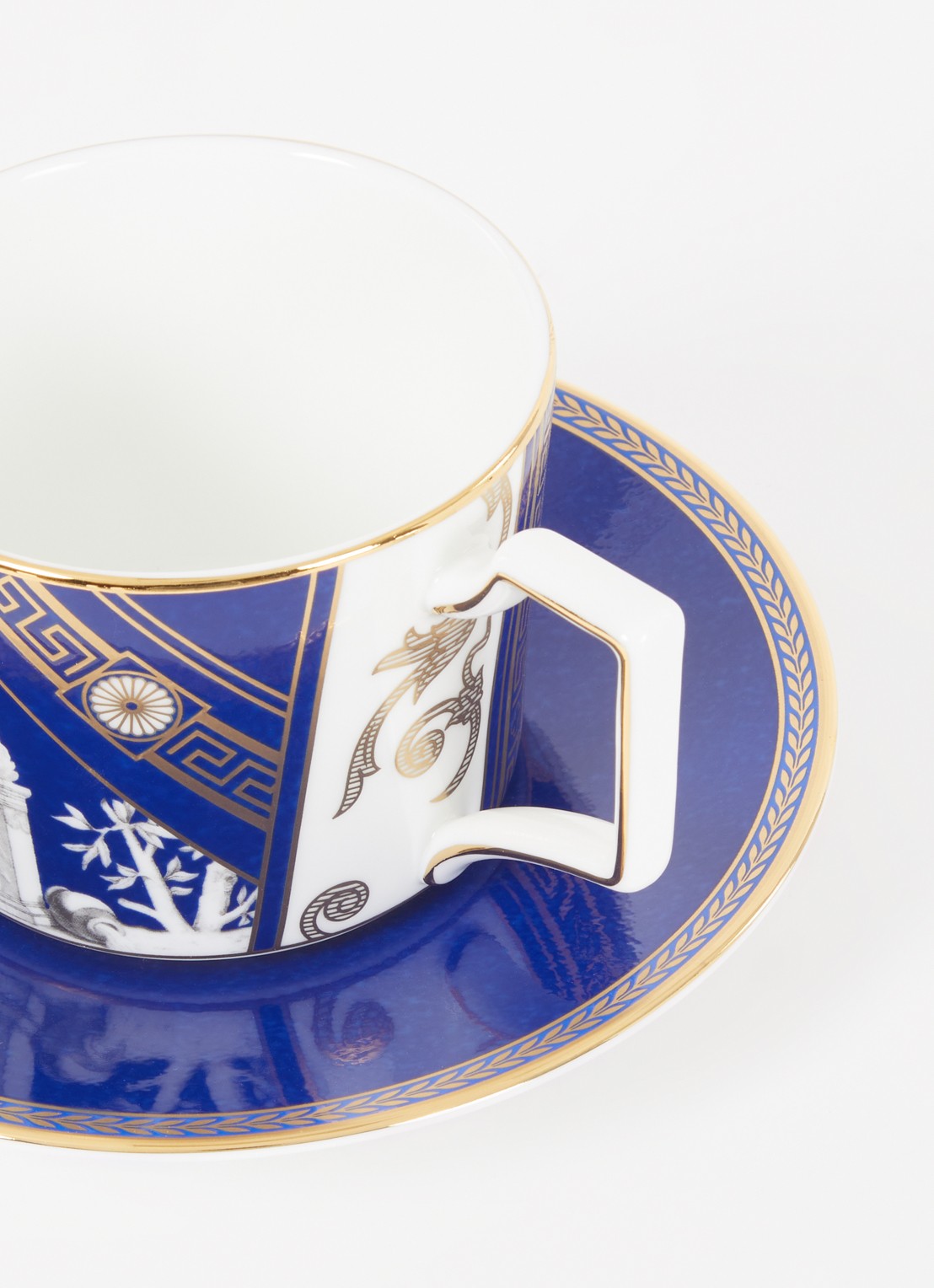 Wedgwood Renaissance Gold kop en schotel 25 cl - voorkant 2 donkerblauw