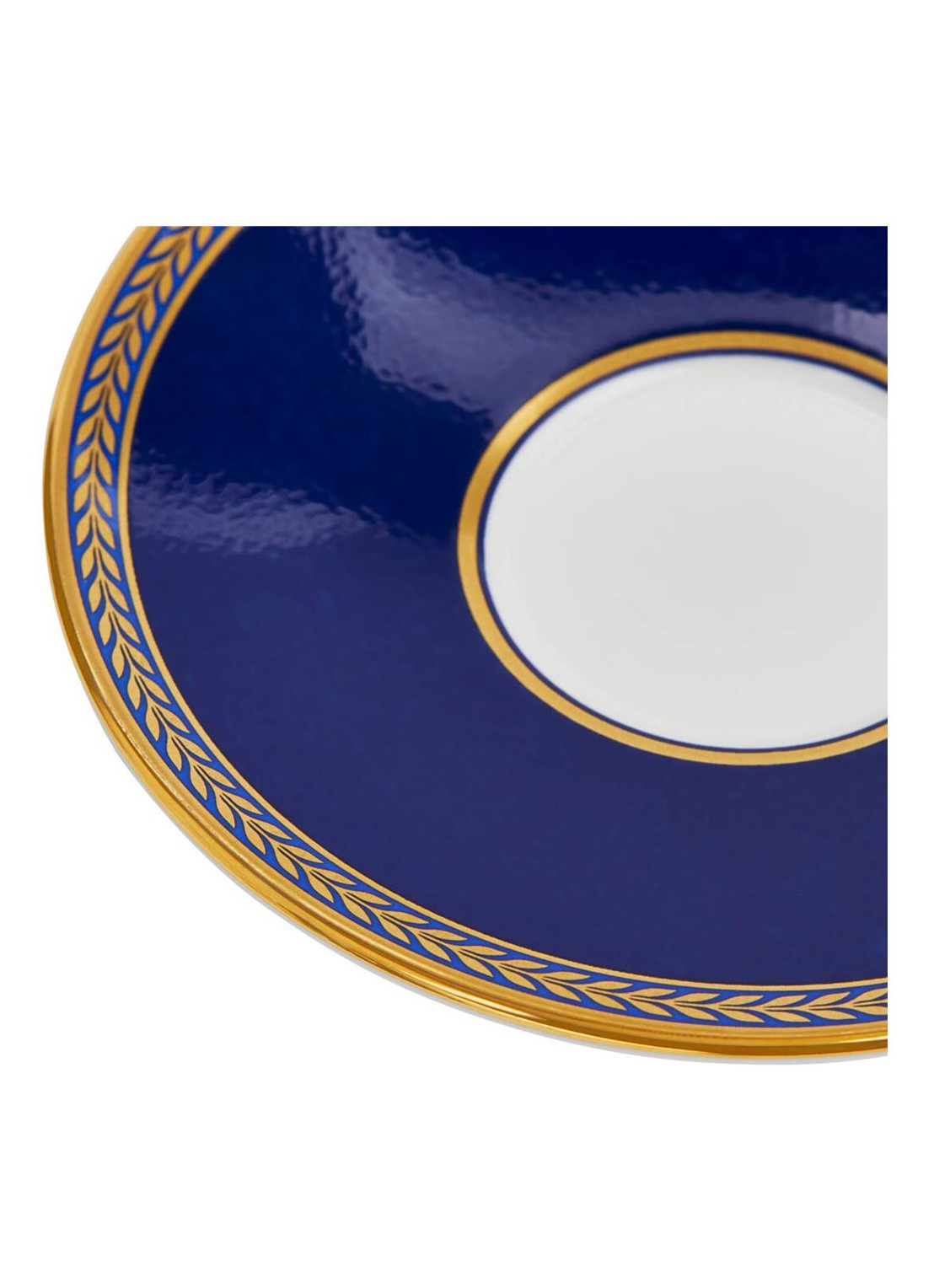 Wedgwood Renaissance Gold kop en schotel 7 cl - achterkant royalblauw