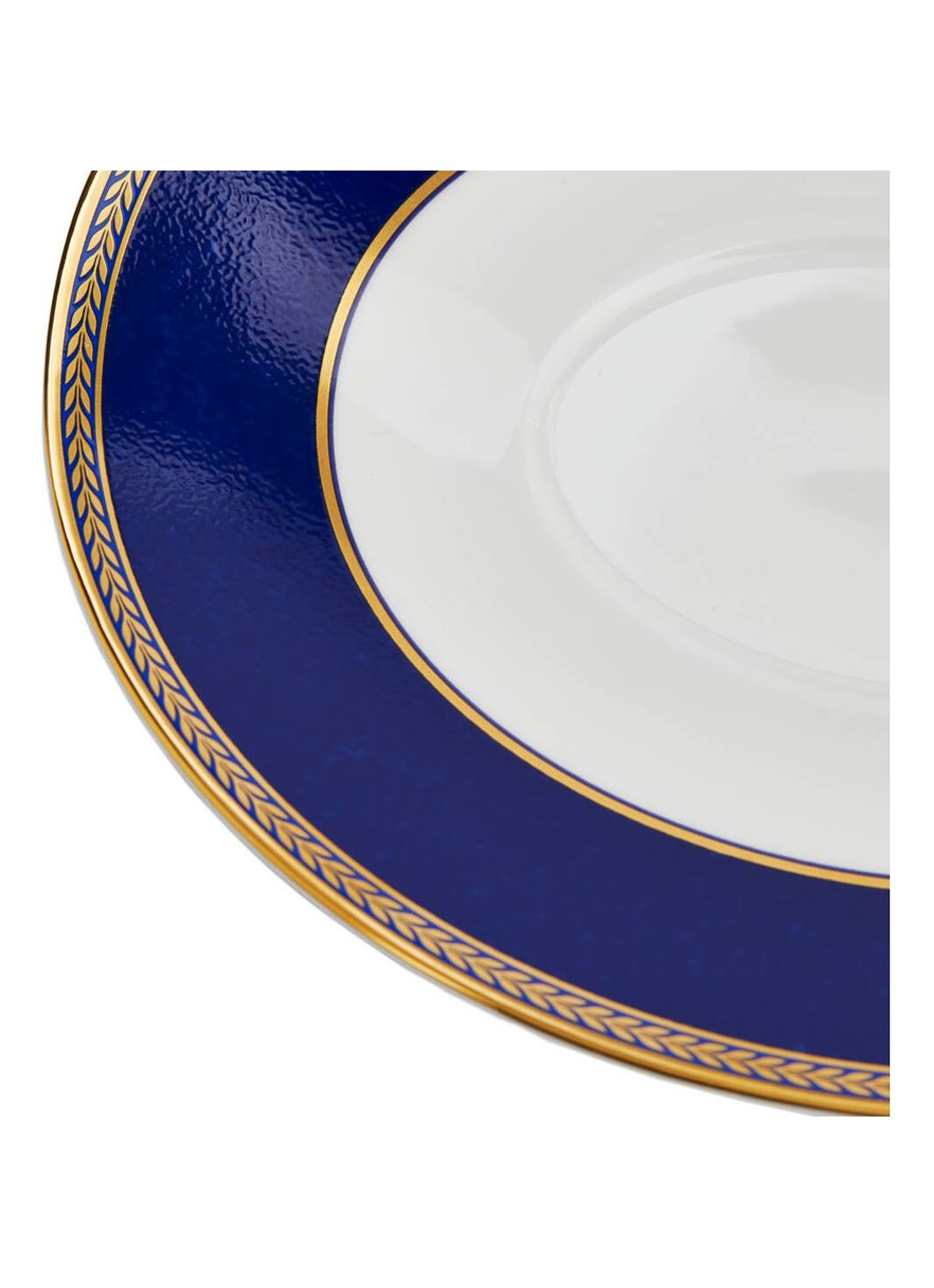 Wedgwood Renaissance Gold serveerschaal 21 cm - voorkant 2 royalblauw