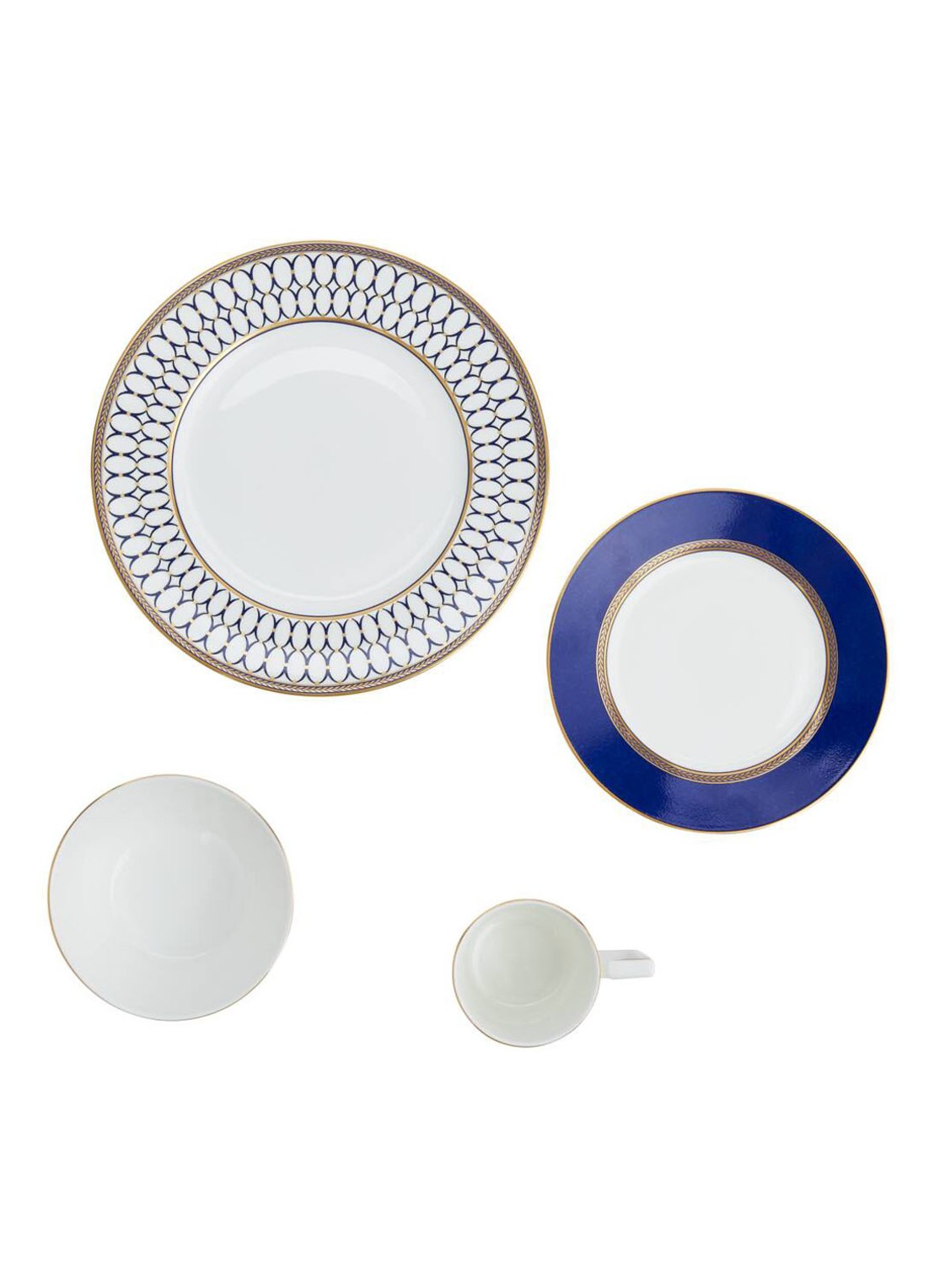 Wedgwood Renaissance Gold serviesset 4-delig - achterkant 5 gebroken wit