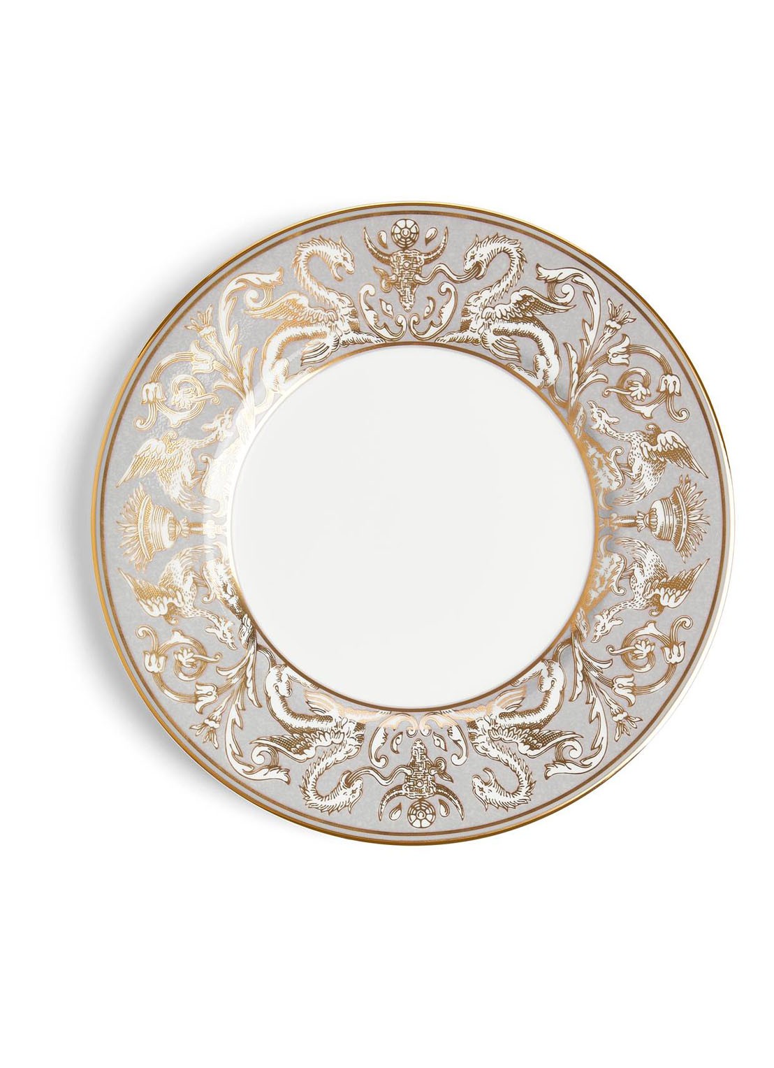 Wedgwood Renaissance Grey dinerbord 22,8 cm - voorkant 4 grijs