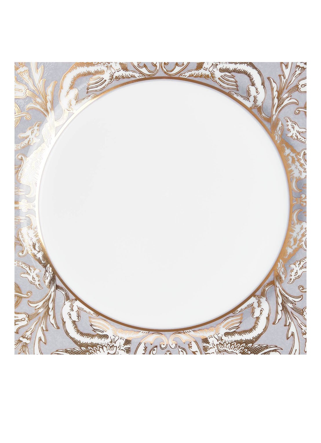 Wedgwood Renaissance Grey dinerbord 22,8 cm - voorkant 5 grijs
