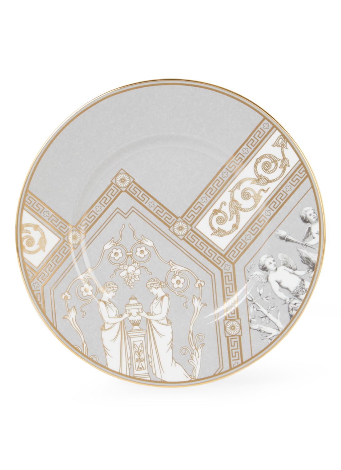 Wedgwood Renaissance Grey dinerbord 23 cm - voorkant 3 grijs