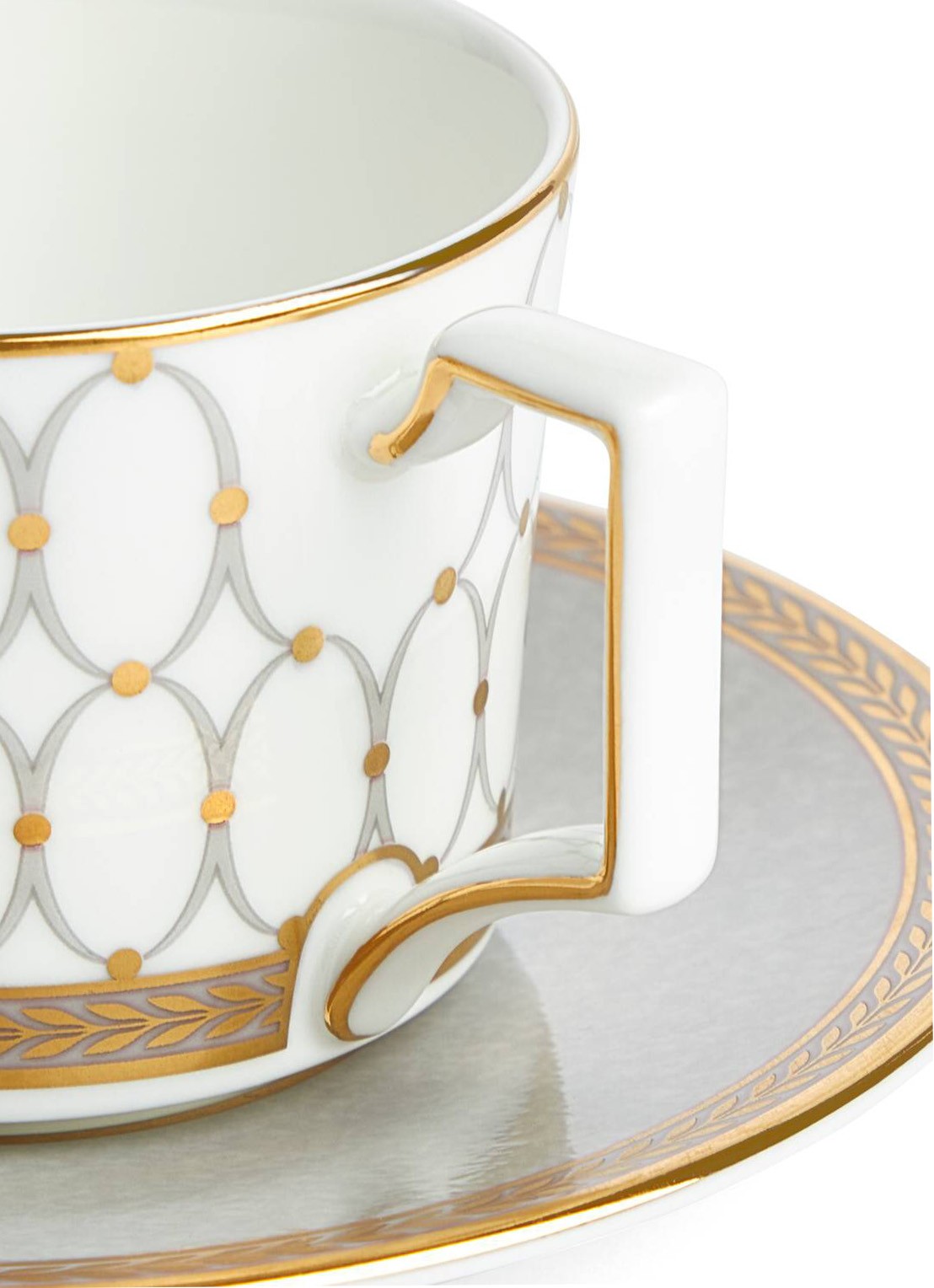 Wedgwood Renaissance Grey espressokopje en schotel 7 cl - voorkant 2 wit