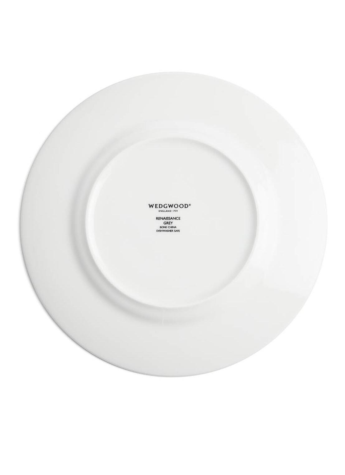 Wedgwood Renaissance Grey gebaksbordje 15,4 cm  - achterkant wit