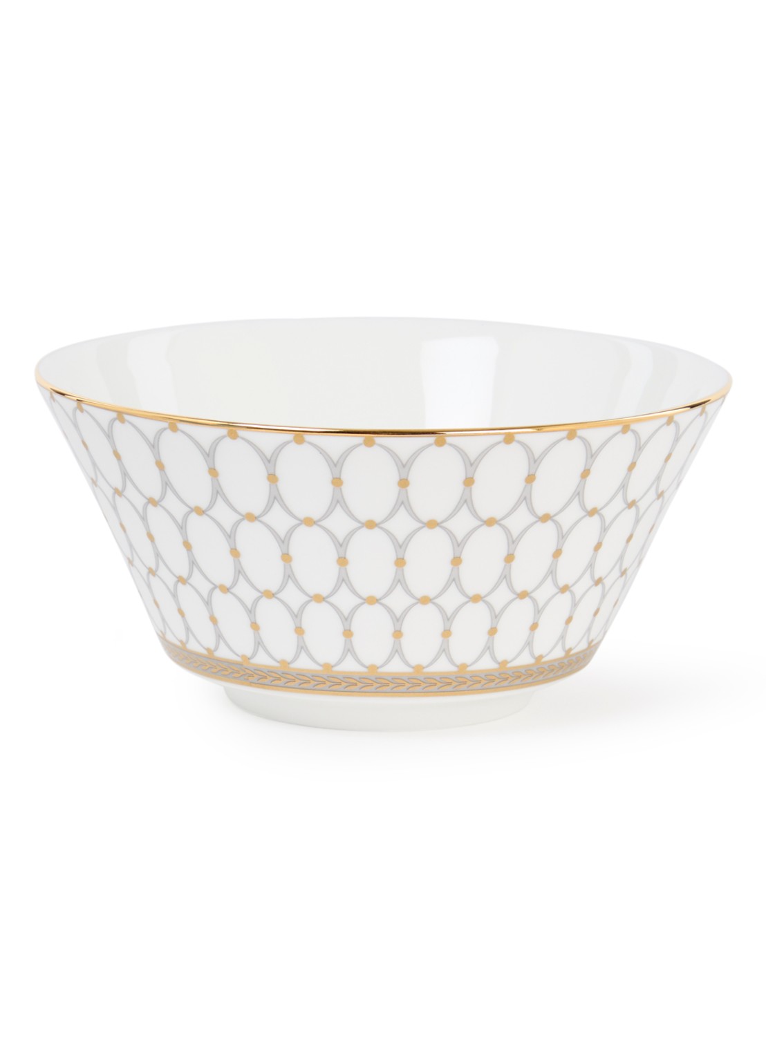 Wedgwood Renaissance Grey kom 14 cm - voorkant grijs