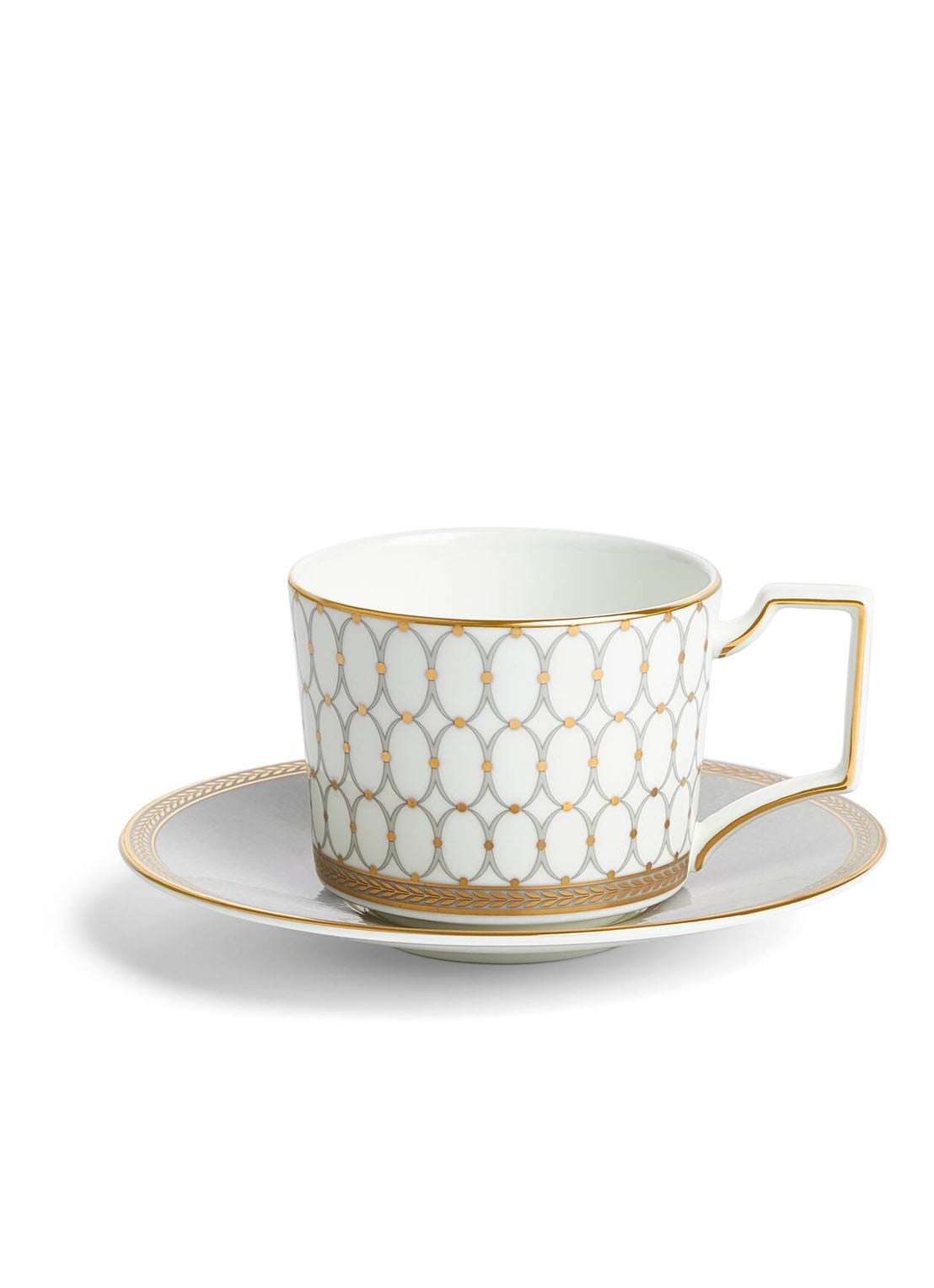 Wedgwood Renaissance Grey kop en schotel 25 cl - voorkant 3 grijs