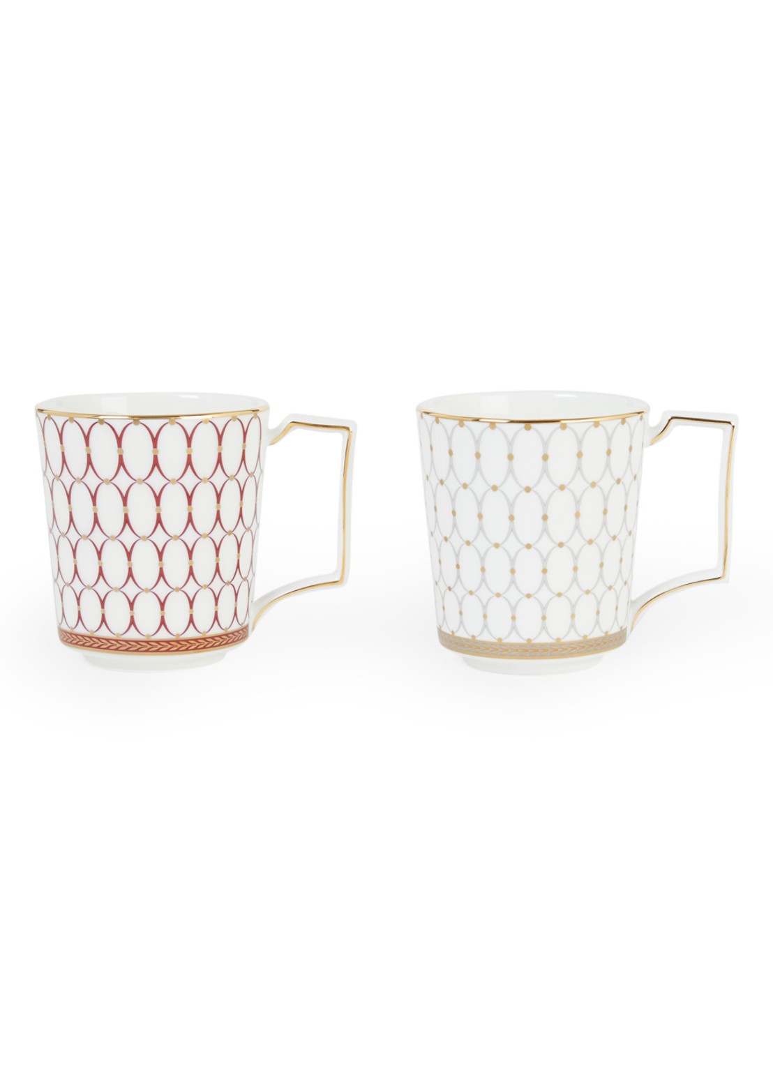Wedgwood Renaissance Grey kopje 30 cl set van 2 in geschenkdoos - voorkant gebroken wit